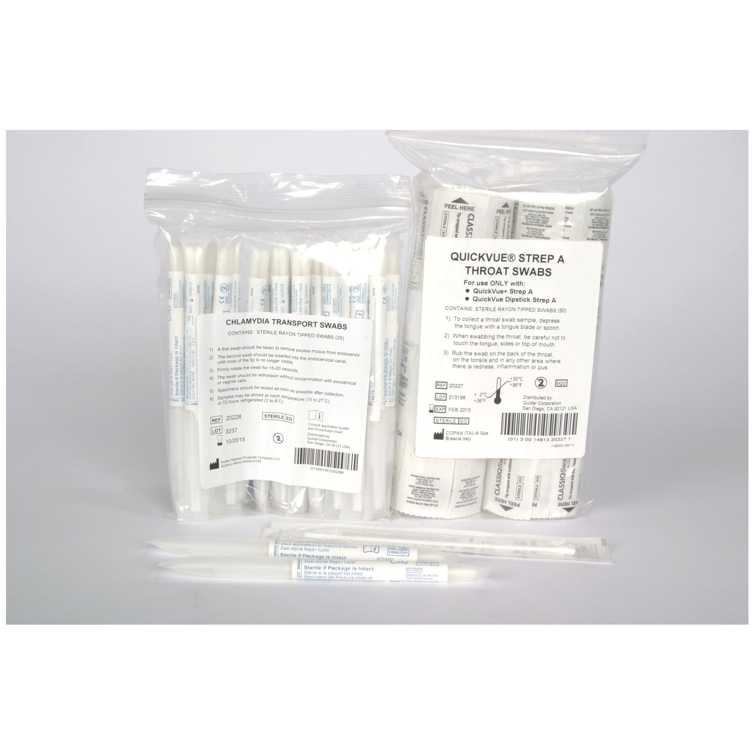 20227 - Quidel Corporation - QuickVue® Strep A Throat Swabs, Rayon, Sterile, 50/pk (Continental US Only - including Alaska & Hawaii) , pk