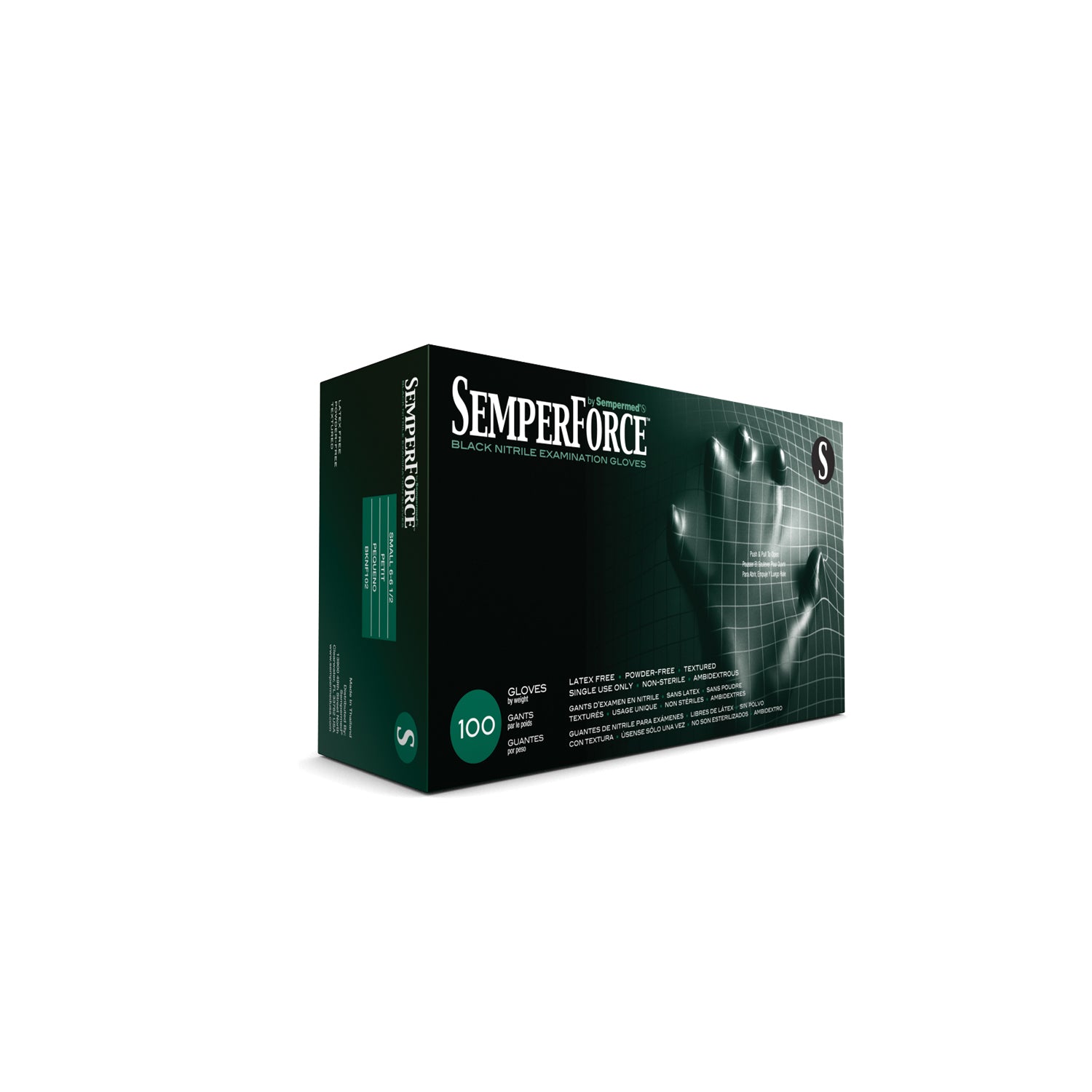 BKNF102 - Harps USA, Inc. - Exam Glove, Nitrile, Small, Black, 100/bx, 10 bx/cs , cs