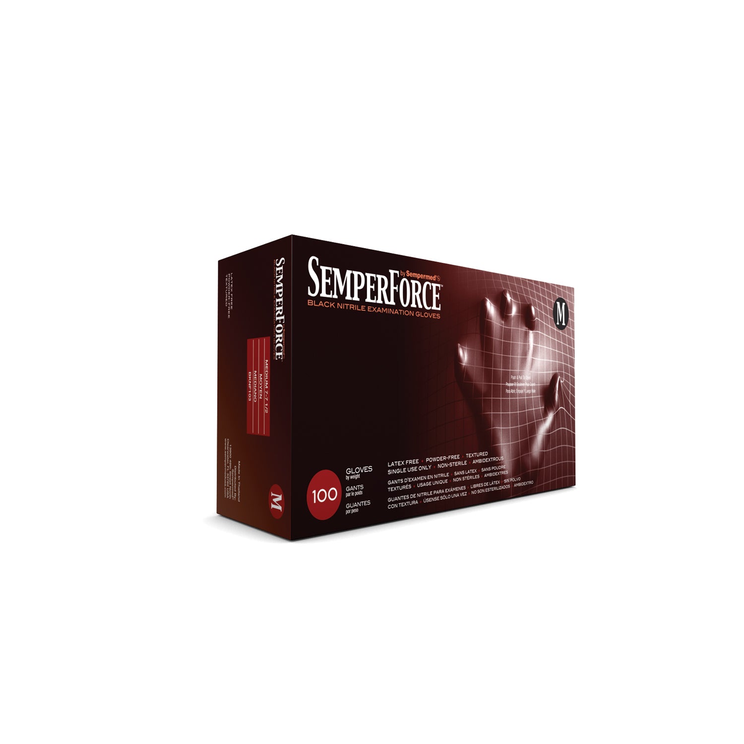 BKNF103 - Harps USA, Inc. - Exam Glove, Nitrile, Medium, Black, 100/bx, 10 bx/cs , cs