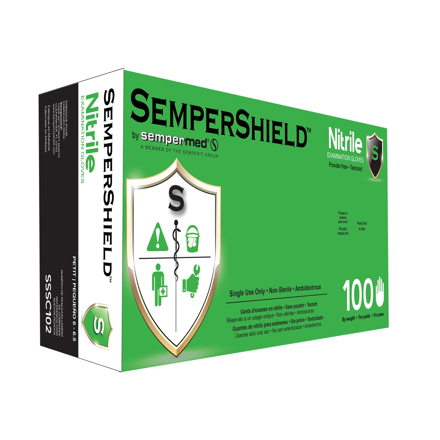 SSSC102 - Harps USA, Inc. - 醫用手套,丁腈材質,小號,藍色,100隻/盒,10盒/箱,箱裝