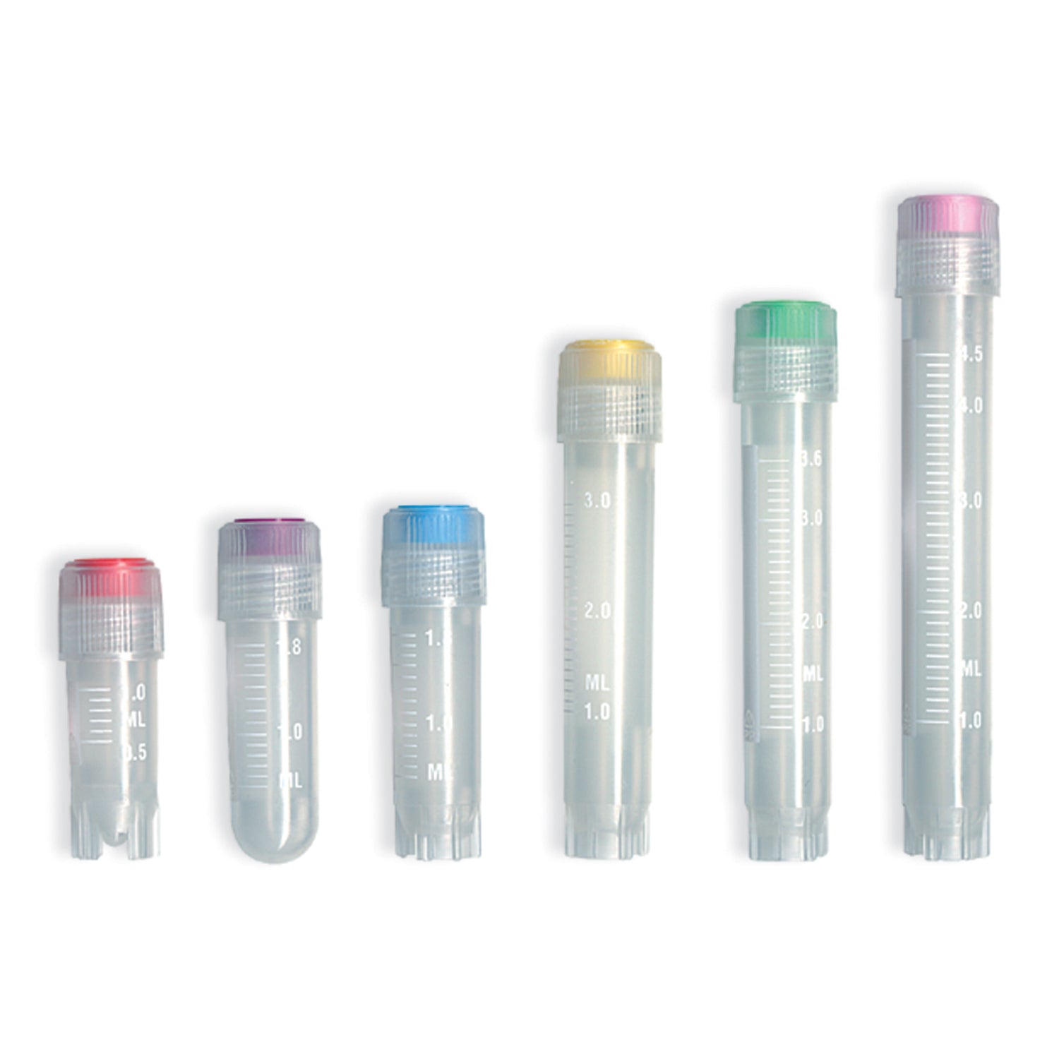T309-1A - Simport Scientific - Vial, 12,5 x 41 mm, diseño de sello labial, volumen de 1,2 ml, autoportante, rosca externa, 100/bolsa, 10 bolsas/caja, caja