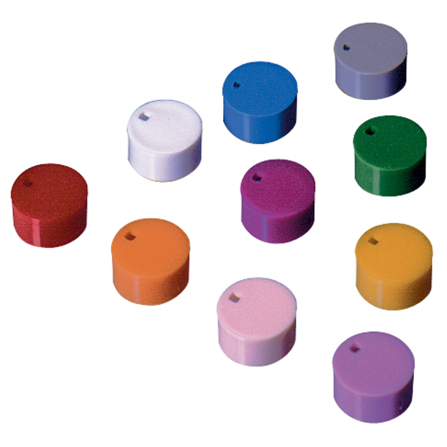 T312-7 - Simport Scientific - Inserto de tapa de color surtido™, 100/bolsa, 5 bolsas/caja, caja