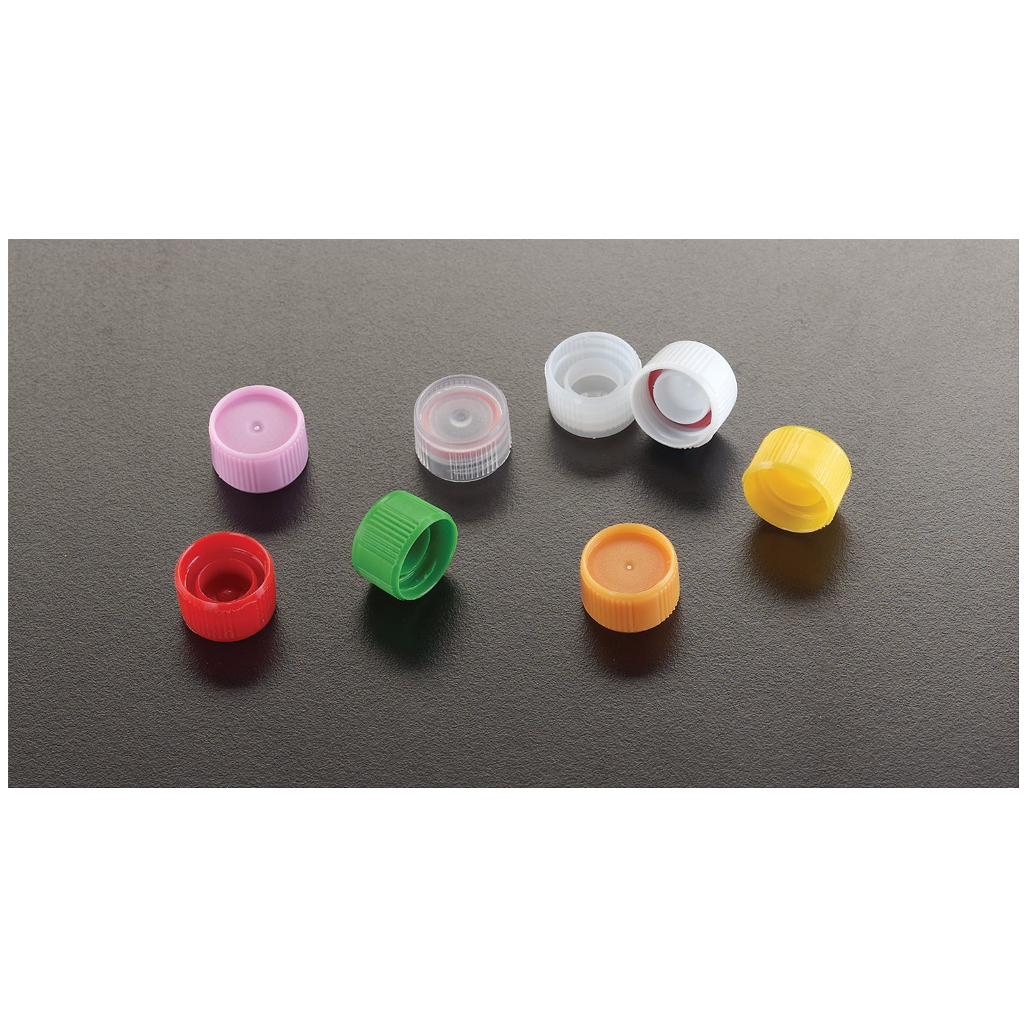 T340LOSFT - Simport Scientific - Flat Caps, O-Ring Seal, Lilac, 1000/cs , cs