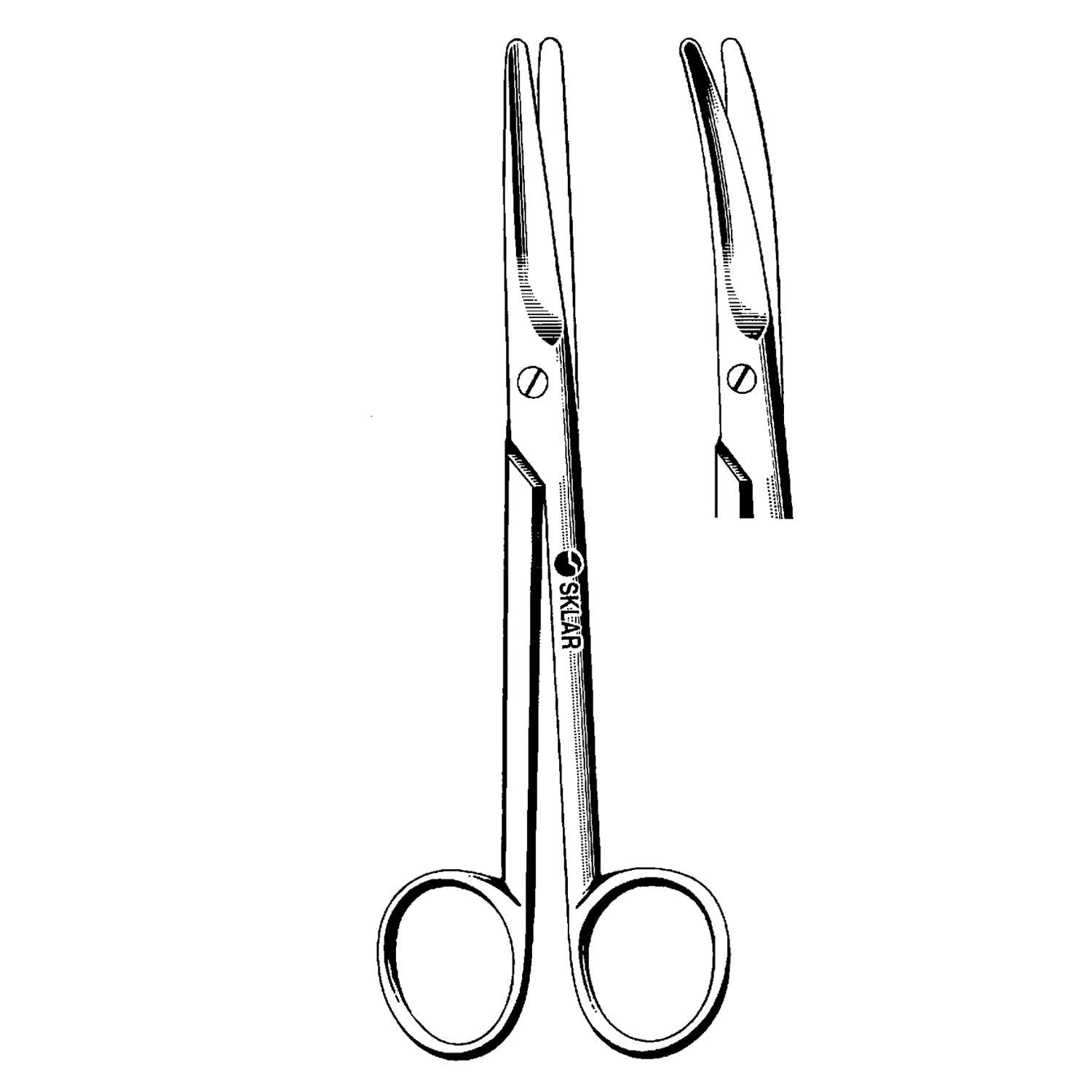 15-2567 - Sklar Instruments - Mayo Dissecting Scissor, Curved, 6.75" (DROP SHIP ONLY) , ea