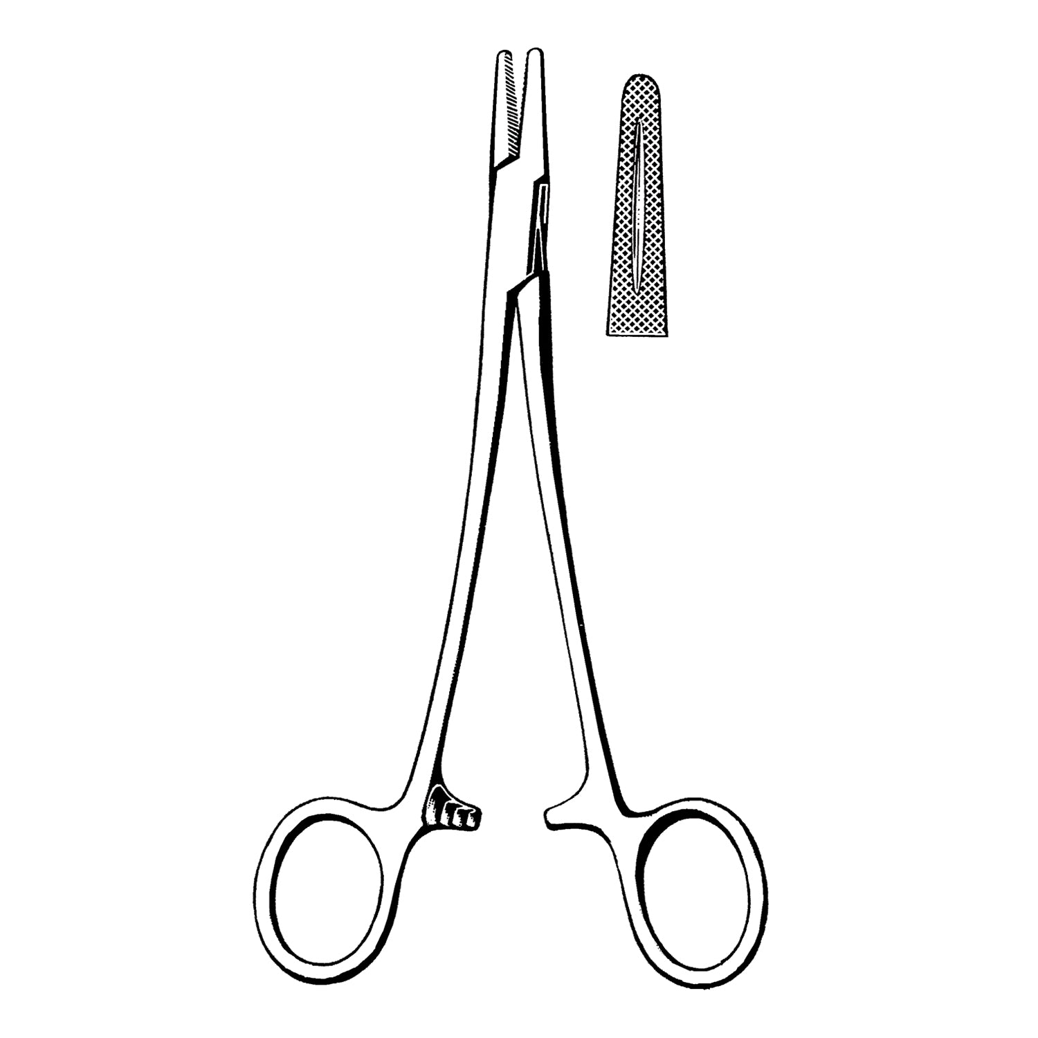 20-2270 - Sklar Instruments - Mayo-Hegar Needle Holder, Serrated, Broad Jaw 7" (DROP SHIP ONLY) , ea