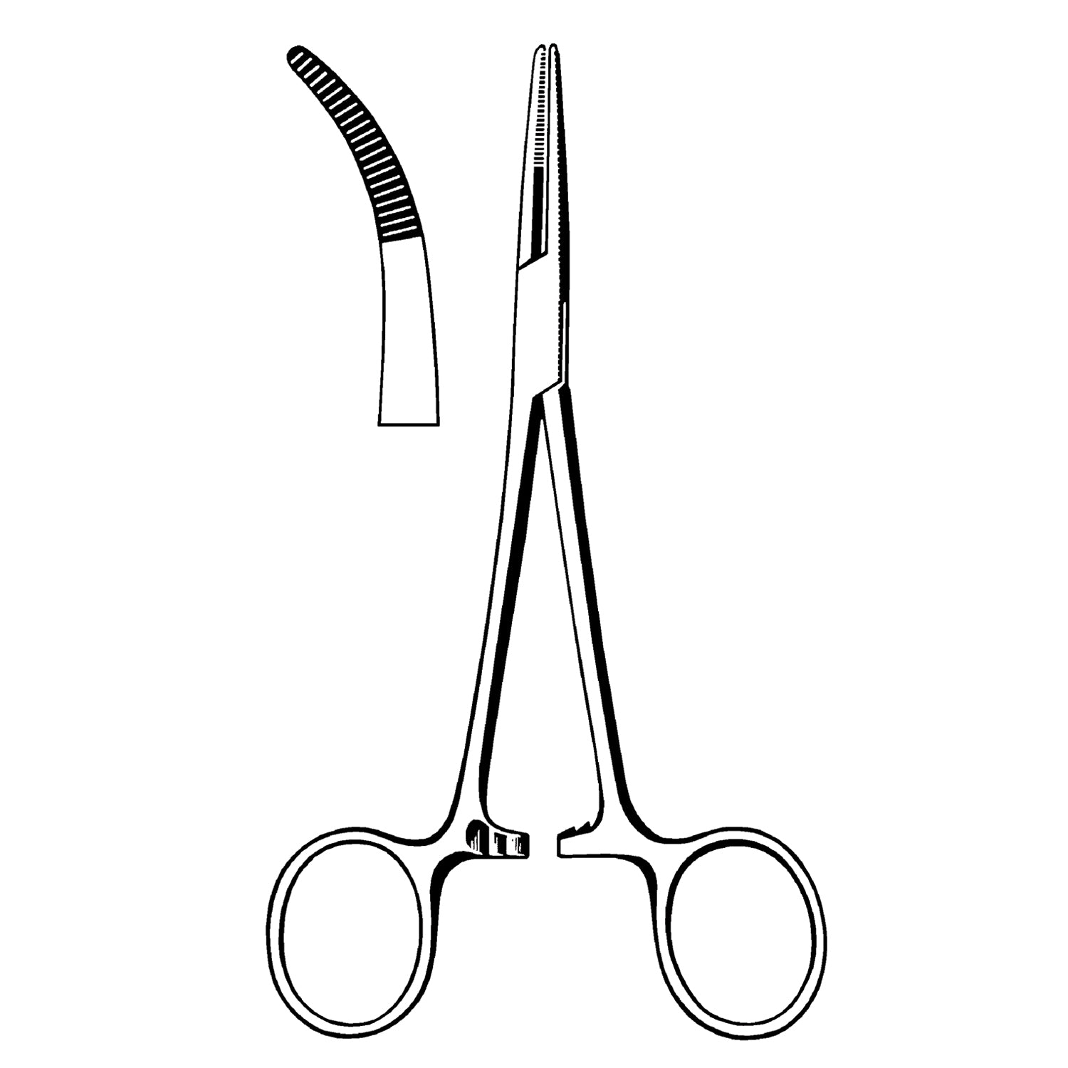 74-3270 - Sklar Instruments - Kelly Forceps, Curved, Extra Heavy Jaw, 7" (DROP SHIP ONLY) , ea