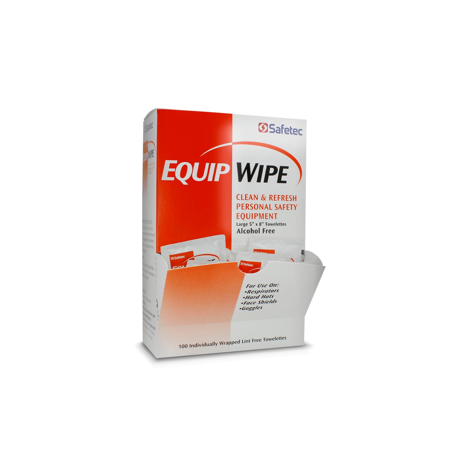 38000 - Safetec of America - Toallitas Equip, sin alcohol, 100/caja, 10 cajas/caja (disponibles solo para distribuidores de EE. UU. continentales y Canadá), caja