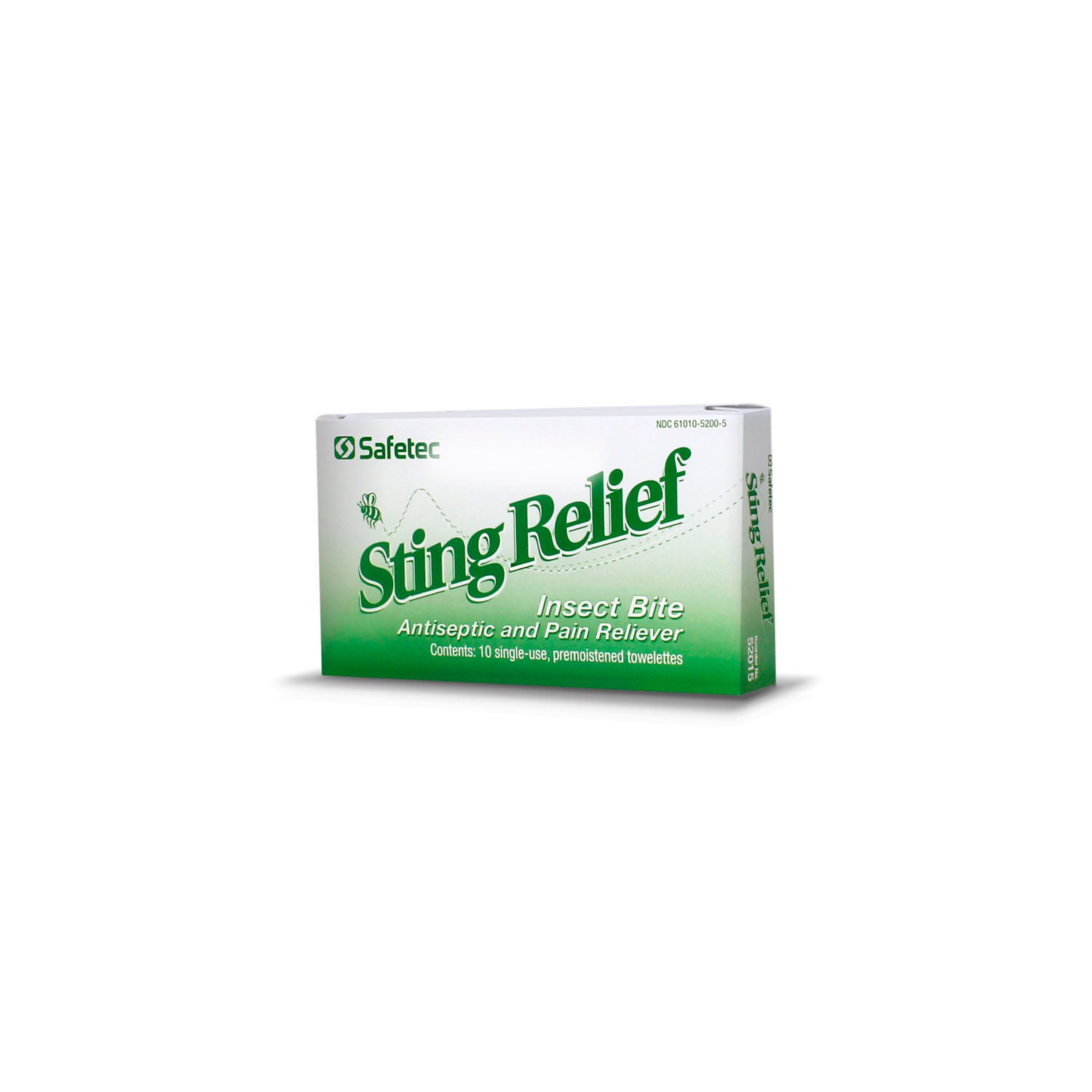 52015 - Safetec of America - Sting Relief Wipe, 10/bx, 100 bx/cs (Not Available for Sale into Canada) , cs