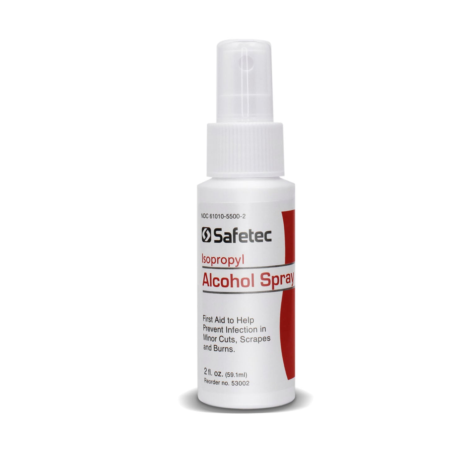 53002 - Safetec of America - Isopropyl Alcohol, 2 oz. Spray Bottle, 24 btl/cs (HAZMAT Fees Apply, cannot ship via Air or to AK, GU, HI, MP, PR, VI) (Not Available for Sale into Canada) REQUIRES HAZMAT SHIPMENT , cs
