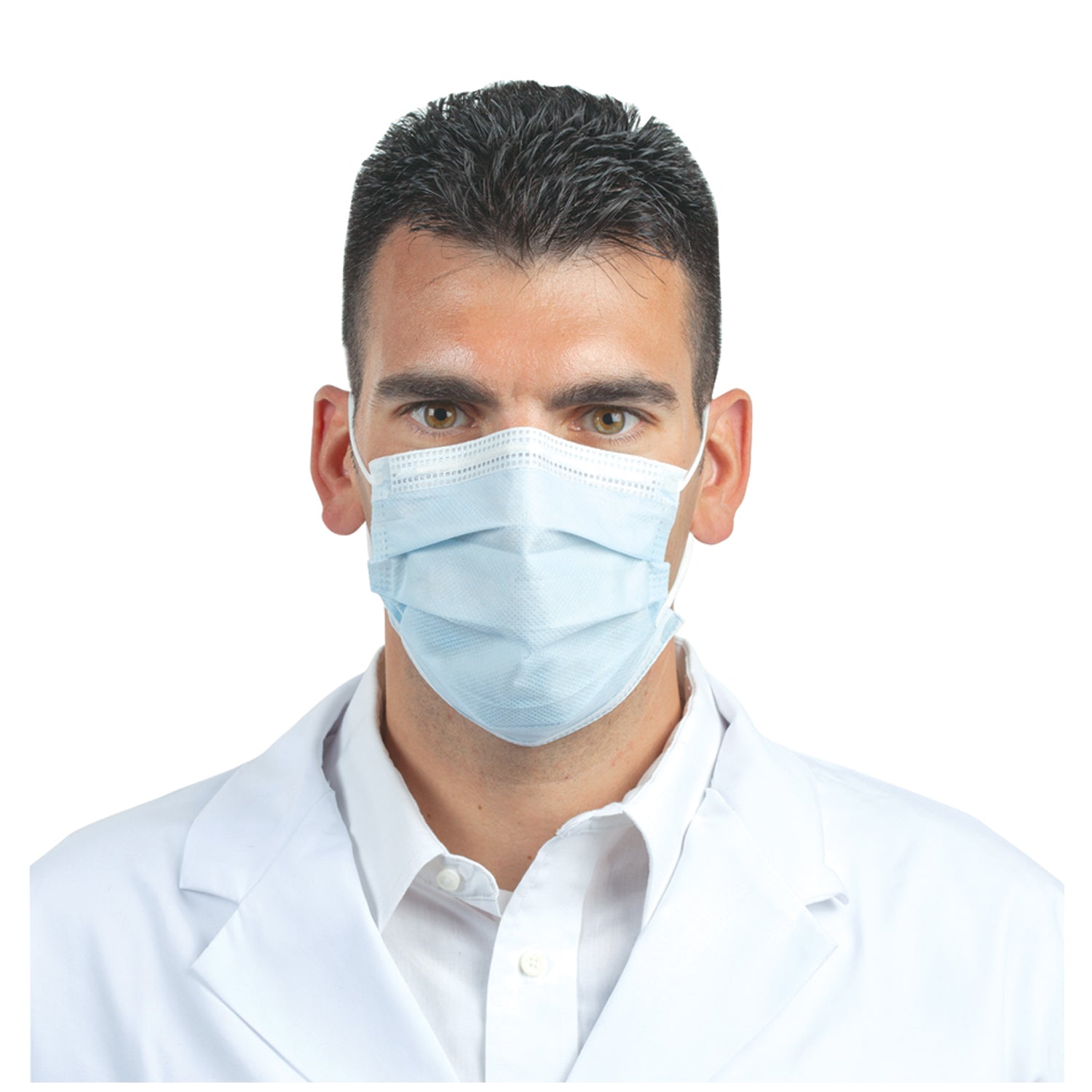 20324 - Sultan Healthcare, Inc. - Fluid Resistant Mask, Ear Loop, Blue, 50/bx (10 bx/cs, 60 cs/plt) , bx