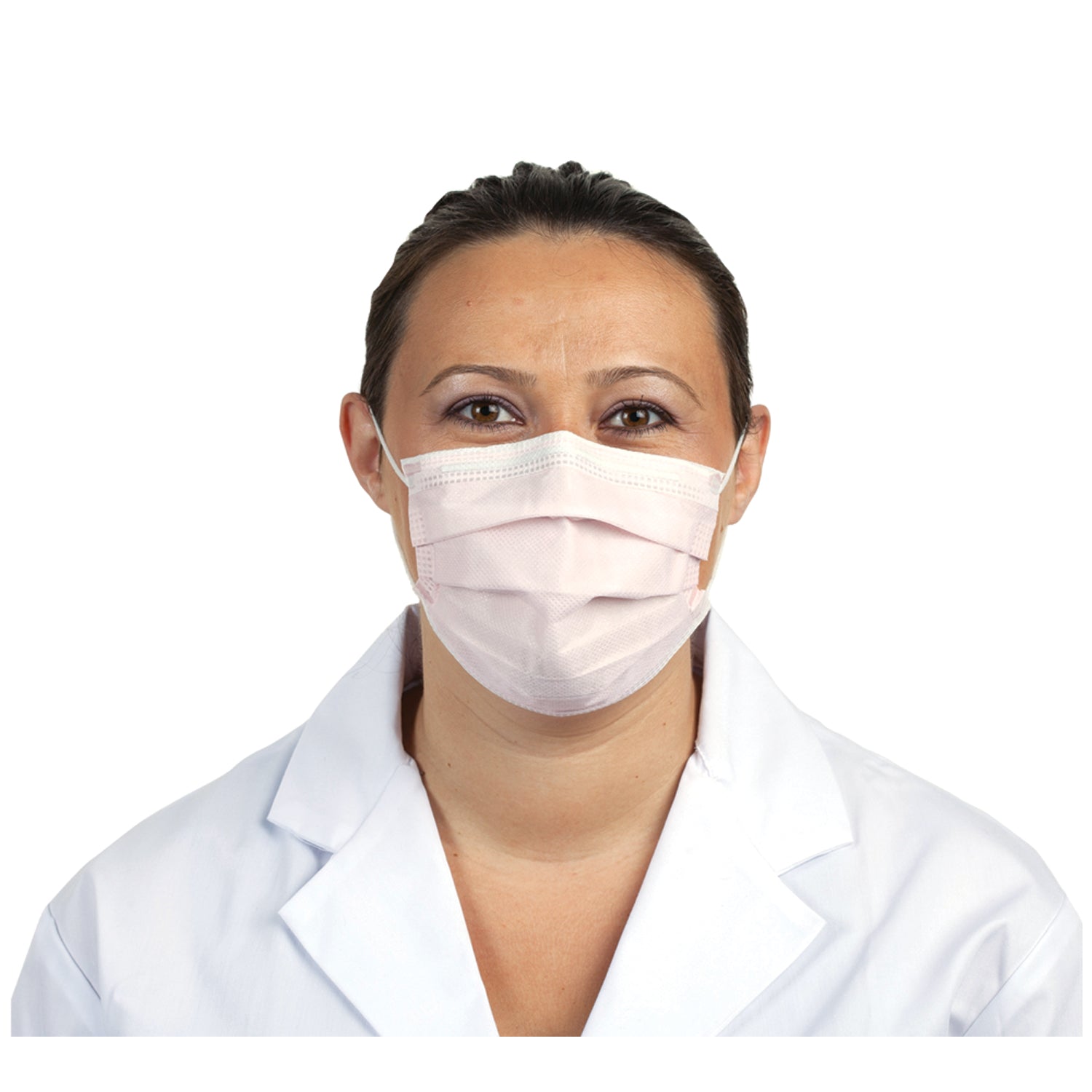 20325 - Sultan Healthcare, Inc. - Fluid Resistant Mask, Ear Loop, Pink, 50/bx , bx