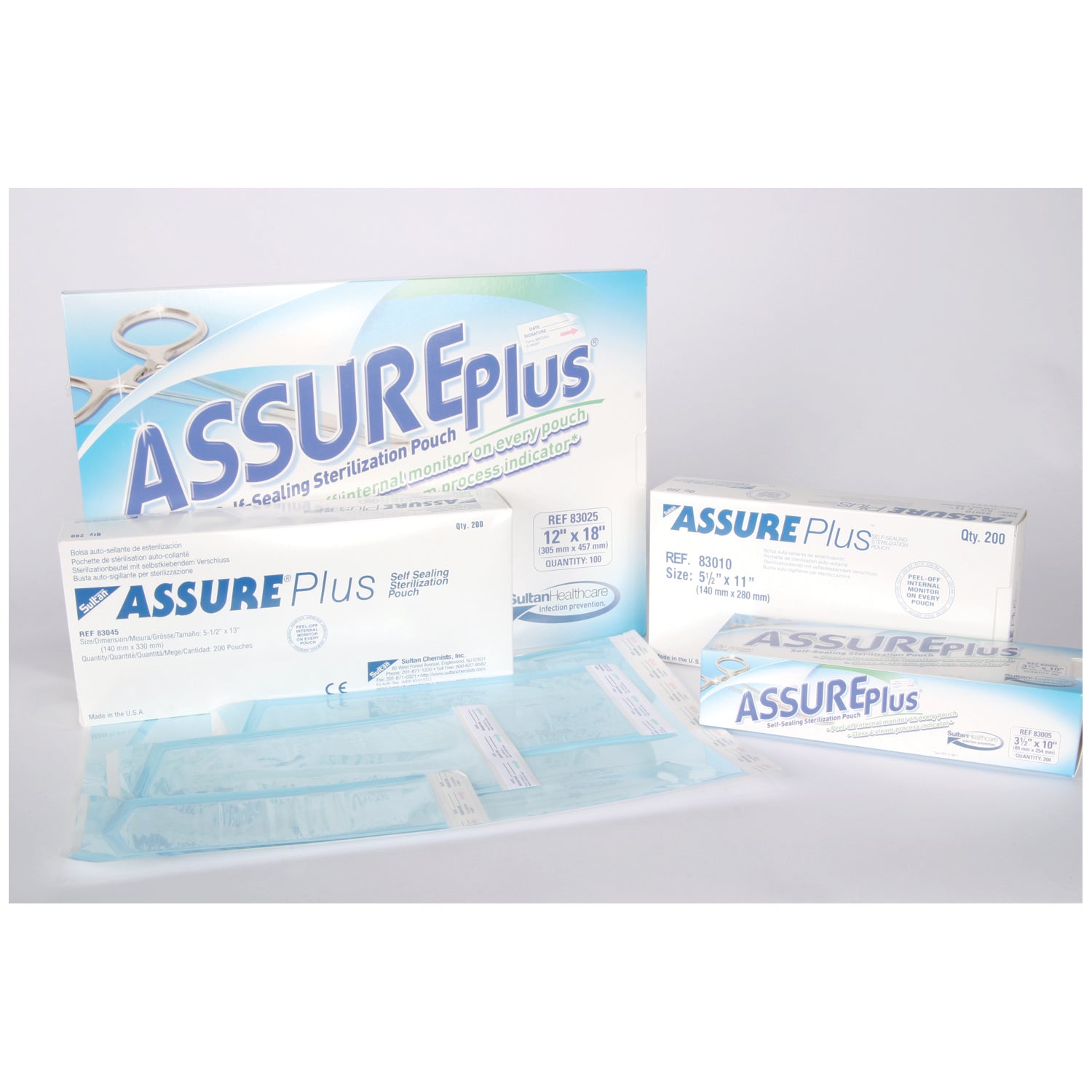 83005 - Sultan Healthcare, Inc. - Sterilization Pouch, 3½" x 10", 200/bx , bx