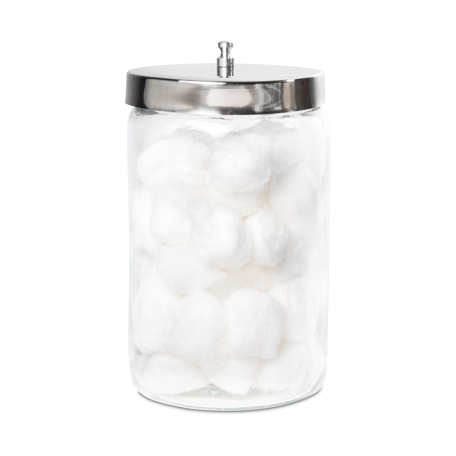 4012 - Dukal Corporation - Sundry Jars, Glass, Unlabeled, Stainless Steel Lids, 1/bx, 6 bx/cs , cs
