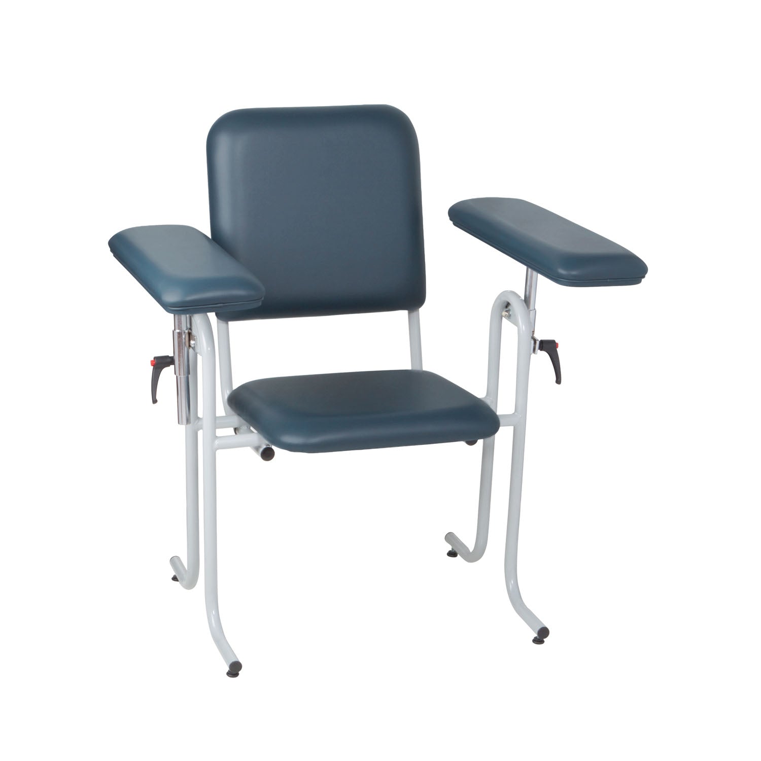 4382 - Dukal Corporation - Blood Draw Chair, Straight Arm, Upholstered, Steel Frame, Vinyl Seat, 500 lb Weight Capacity, Blue (DROP SHIP ONLY) , ea