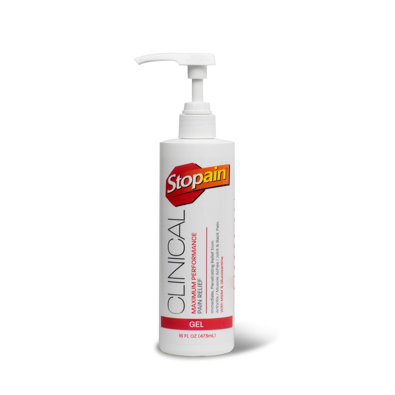 N975-16 - Stopain® Clinical - Stopain® Clinical Gel, 16 oz. Pump, 12/cs (US SALES ONLY) (For resale to Healthcare Professionals only. Prices should only be viewable when a healthcare professional is logged in to an account on a dealer’s website. Products