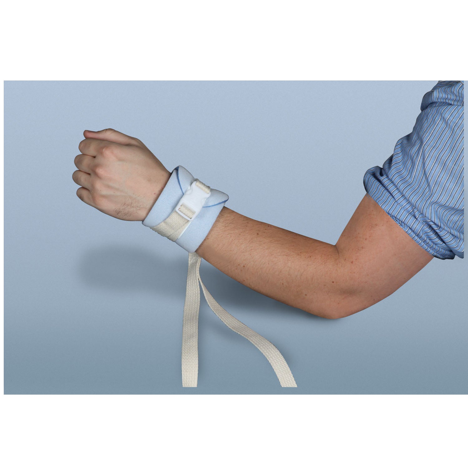 2531 - TIDI Products, LLC - Posey Wrist/Ankle Restraint, One Size Fits Most, Strap Fastening, 2-Strap, Foam, Blue (Continental US + HI Only) , pr