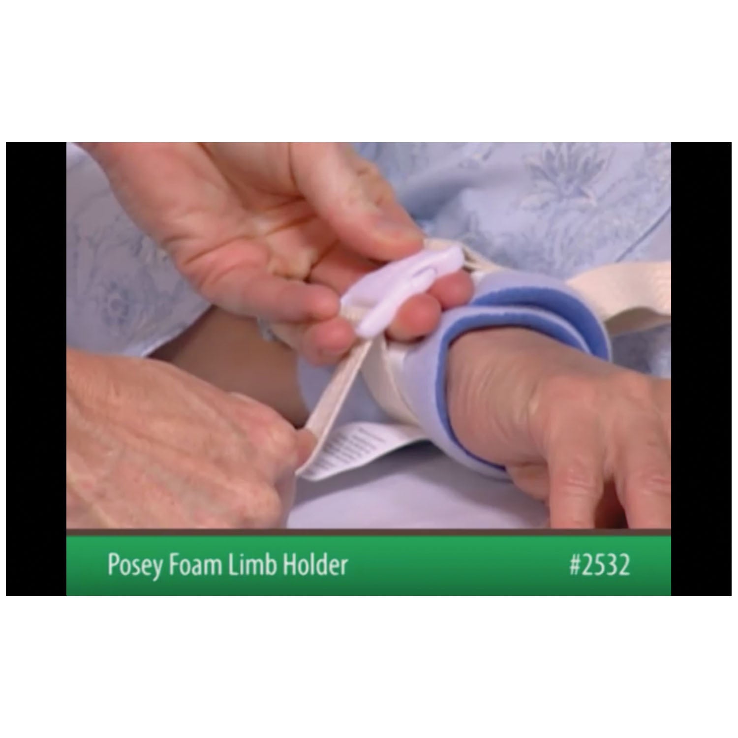 2532 - TIDI Products, LLC - Posey Wrist/Ankle Restraint, One Size Fits Most, Hook and Loop/Quick Release Buckle 1-Strap, Foam, Blue (Continental US + HI Only) , pr