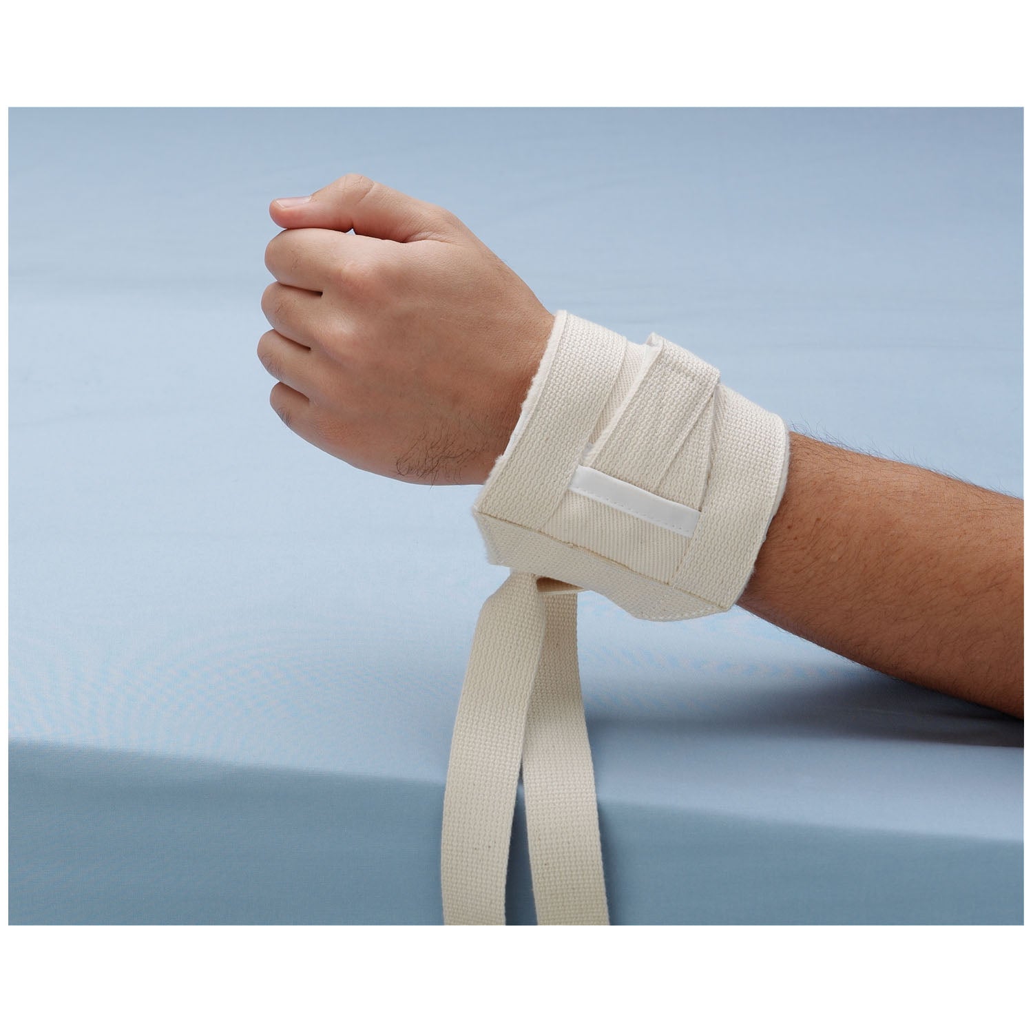2631 - TIDI Products, LLC - Posey 腕/踝約束帶,均碼,綁帶固定,單綁帶,兒童或成人適用,法蘭絨,棕褐色(僅限美國大陸和夏威夷地區),pr