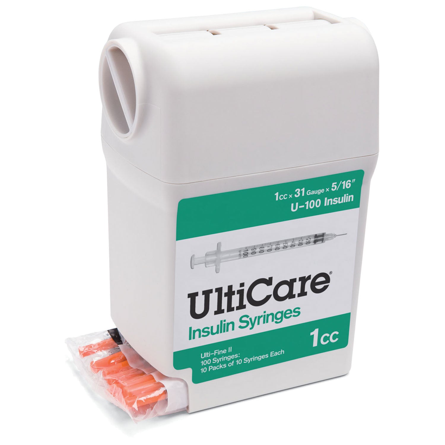 7419 - UltiMed, Inc. - Insulin Syringe, 1cc, 31G x 5/16", 100/bx , bx