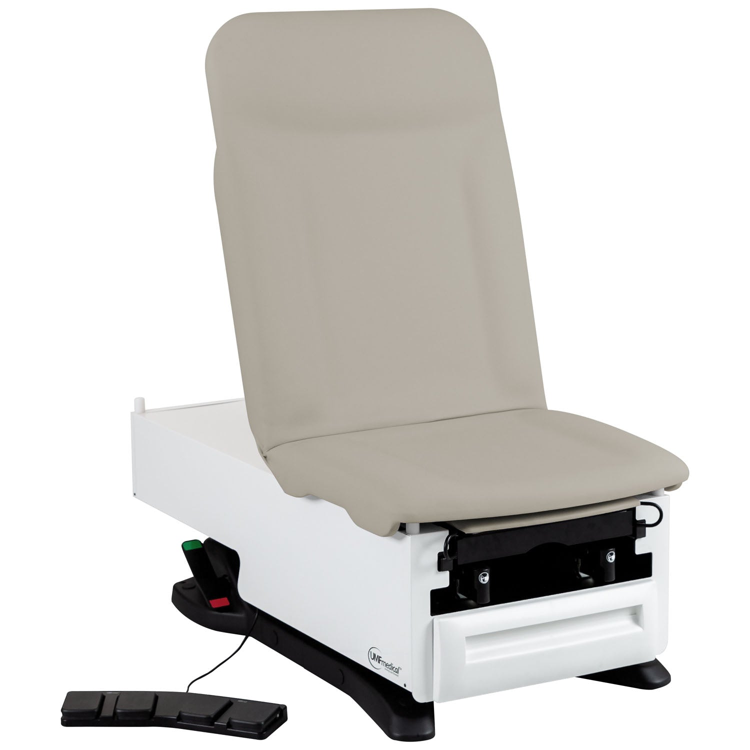 3502-500-305 - UMF Medical - Exam Table, 3502-500-305 with OneTouch WheelBase® System, Premium Upholstery, Power Backrest, Stirrups, Drain Pan, Foot Control, Front Storage Drawer, Available in 16 colors (DROP SHIP ONLY) , ea