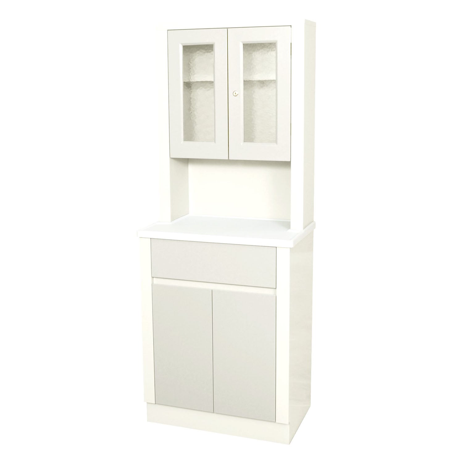 6130 - UMF Medical - Treatment Cabinet, 6130 with Upper Cabinet Section, Two (2) Doors, One (1) Drawer, One (1) Shelf, 25.25"W x 65"H x 16.25"D, Quiet White (DROP SHIP ONLY) , ea