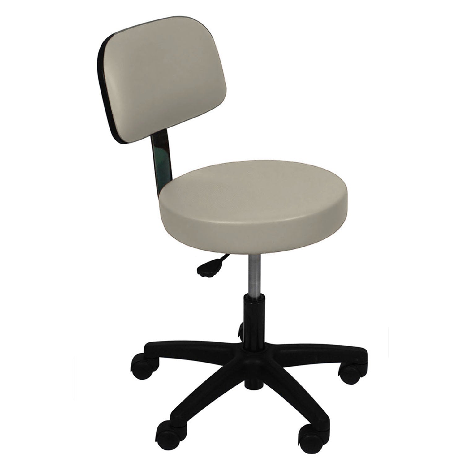 6746 - UMF Medical - Ultra Comfort Stool with Cushioned Backrest, Air Spring Height Adjustment with Soft Rubber Casters, Seamless Upholstery with PreFixx® Protective Finish for Infection Prevention, Available in 16 Colors (DROP SHIP ONLY) , ea