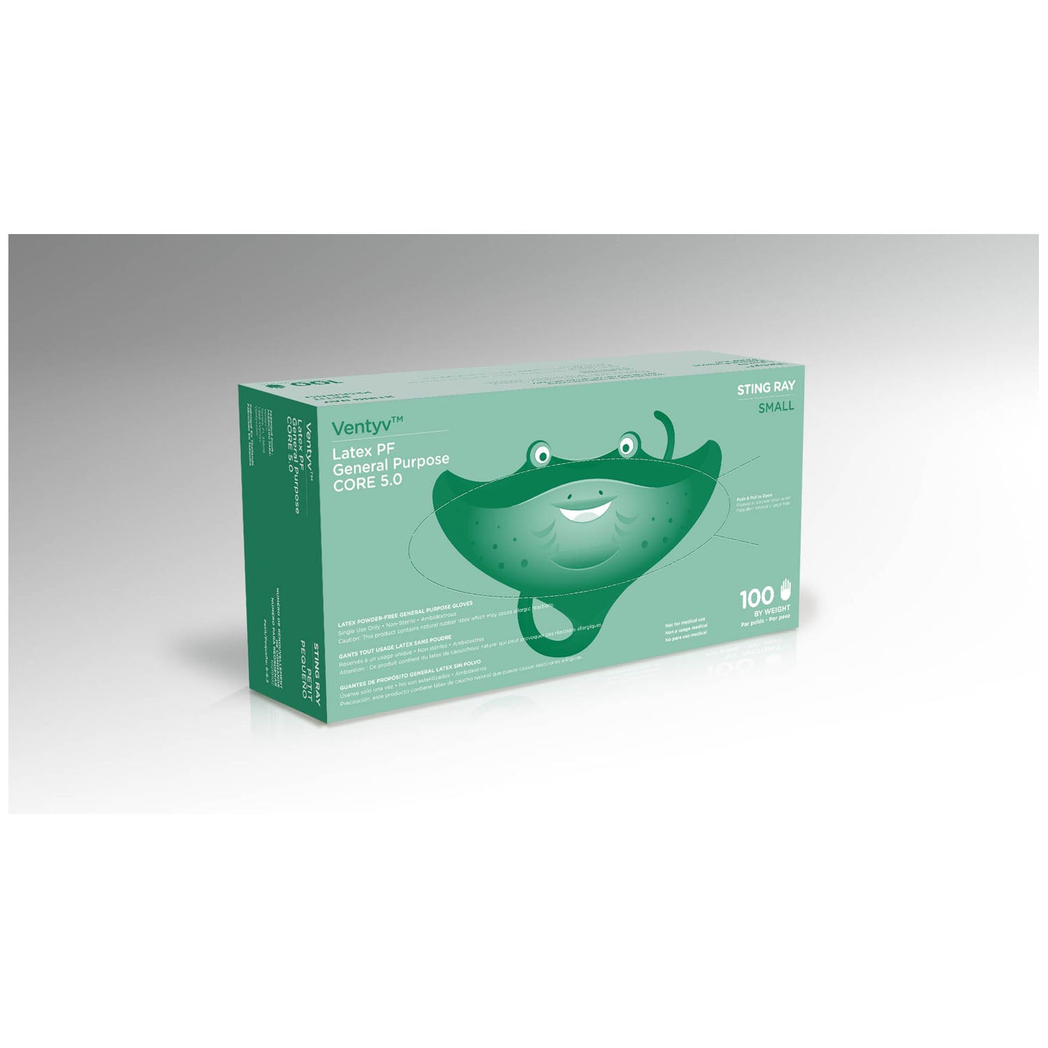 10219102 - Ventyv - Glove, General Purpose, Latex, Textured, Powder-Free (PF), Small, Natural White, 100/bx, 10 bx/cs (70 cs/plt) (Continental US Only) (Not for use in Healthcare) , cs