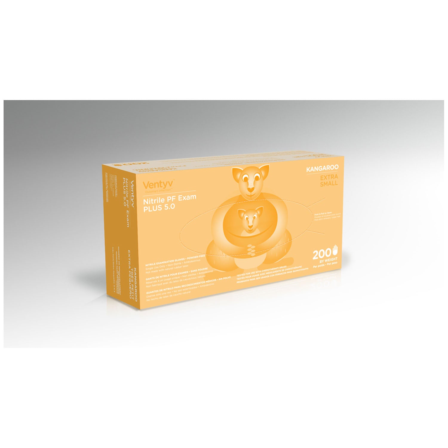 10333103 - Ventyv - Glove, Exam, Nitrile, Powder-Free (PF), Textured Finger Tip, Chemotherapy Tested, Blue, X-Small, 200/bx, 10 bx/cs (60 cs/plt) (Continental US Only) , cs