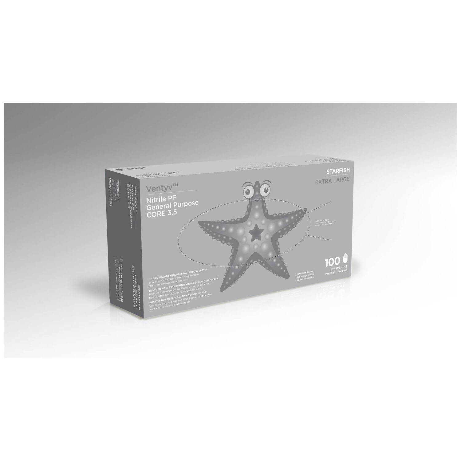 10422102 - Ventyv - Glove, General Purpose, Nitrile, Poly Coated, Textured, Powder-Free (PF), X-Large, Lavender Blue, 100/bx, 10 bx/cs (Continental US Only) (Not for use in Healthcare) , cs