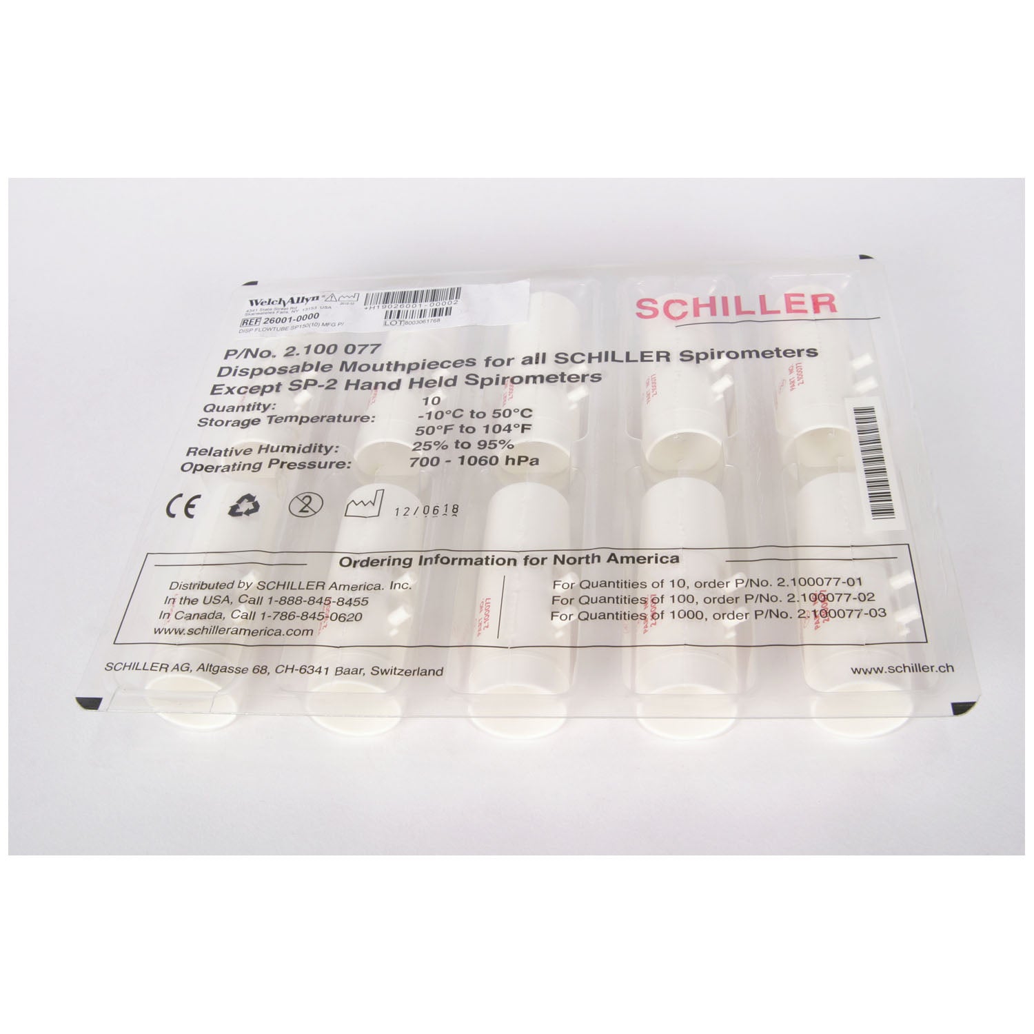 26001-0001 - Hillrom - Disposable Flow Tubes, SP-150/SP-160, 100/bx (US Only) , bx