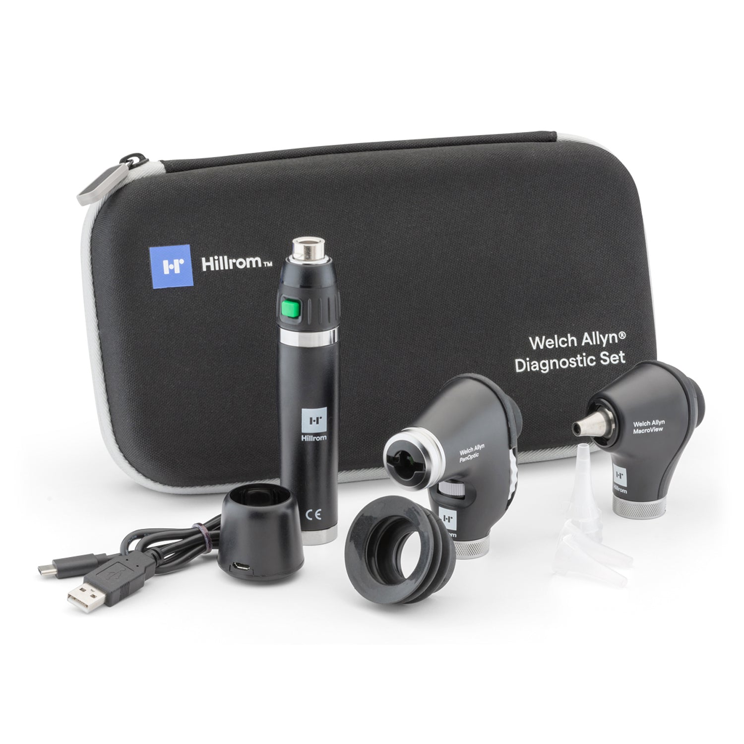 71-PM2LXU-US - Hillrom - Diagnostic Set with PanOptic Ophthalmoscope and MacroView Otoscope, Lithium-Ion (US Only) (HAZMAT Fees Apply, cannot ship via Air or to AK, GU, HI, MP, PR, VI) REQUIRES HAZMAT SHIPMENT , ea