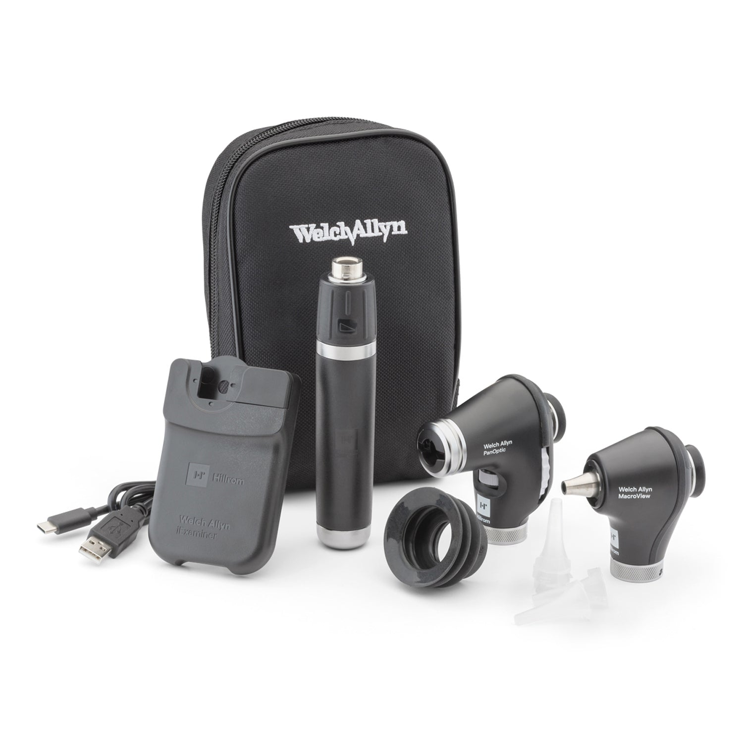 71-PM3LXES-US - Hillrom - Diagnostic Set with PanOptic Ophthalmoscope and MacroView Otoscope, for iExaminer, Soft (US Only) , ea