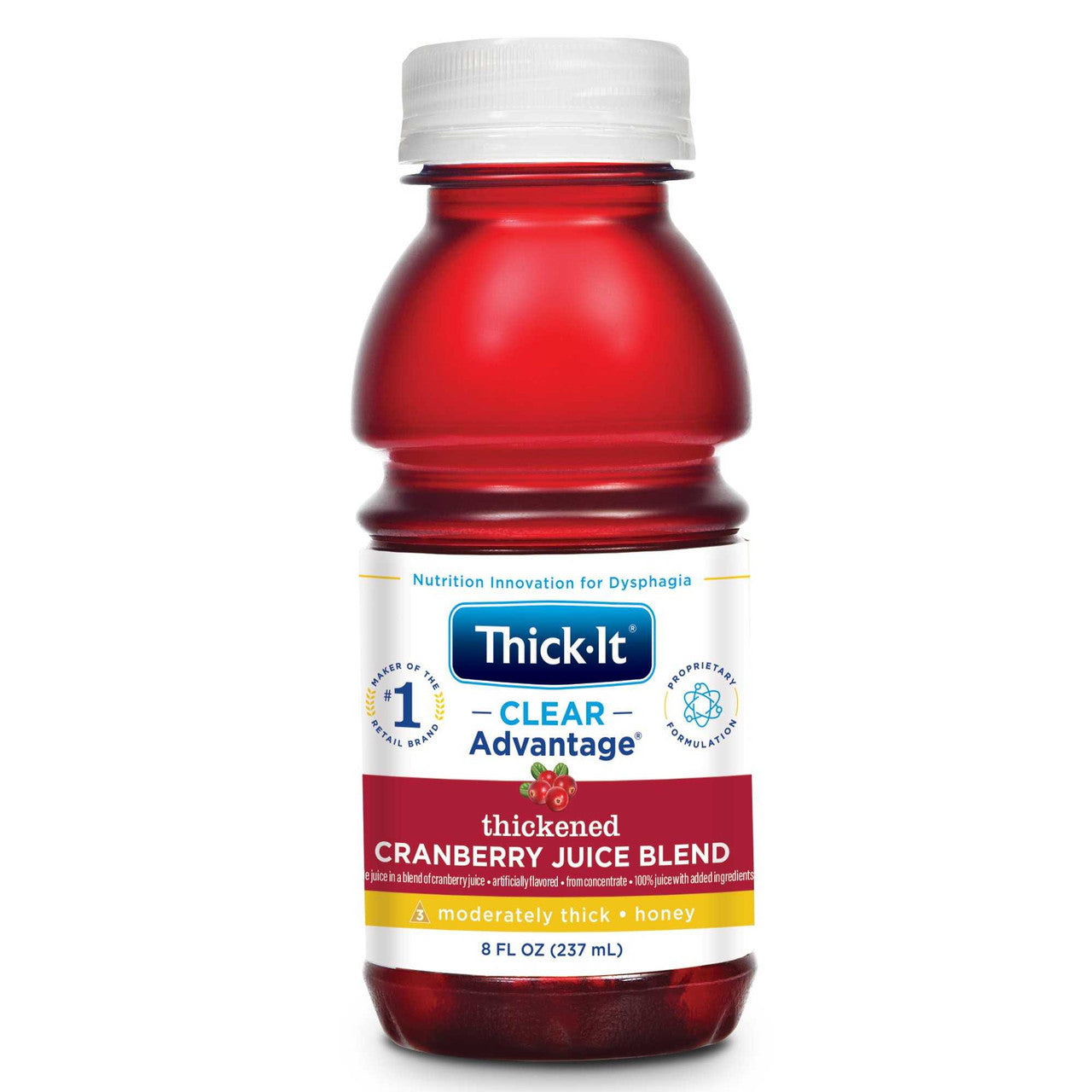 803172 - Precision - Thickened Beverage Thick-It AquaCareH2O 8 oz. Bottle Cranberry Ready to Use Honey B461-L9044 Pack of 1, (EA)