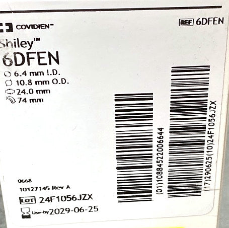 6DFEN - COVIDIEN - Tracheostomy Tube Cuffed with Disposable Inner Cannula,Fenestrated, (BX/1)