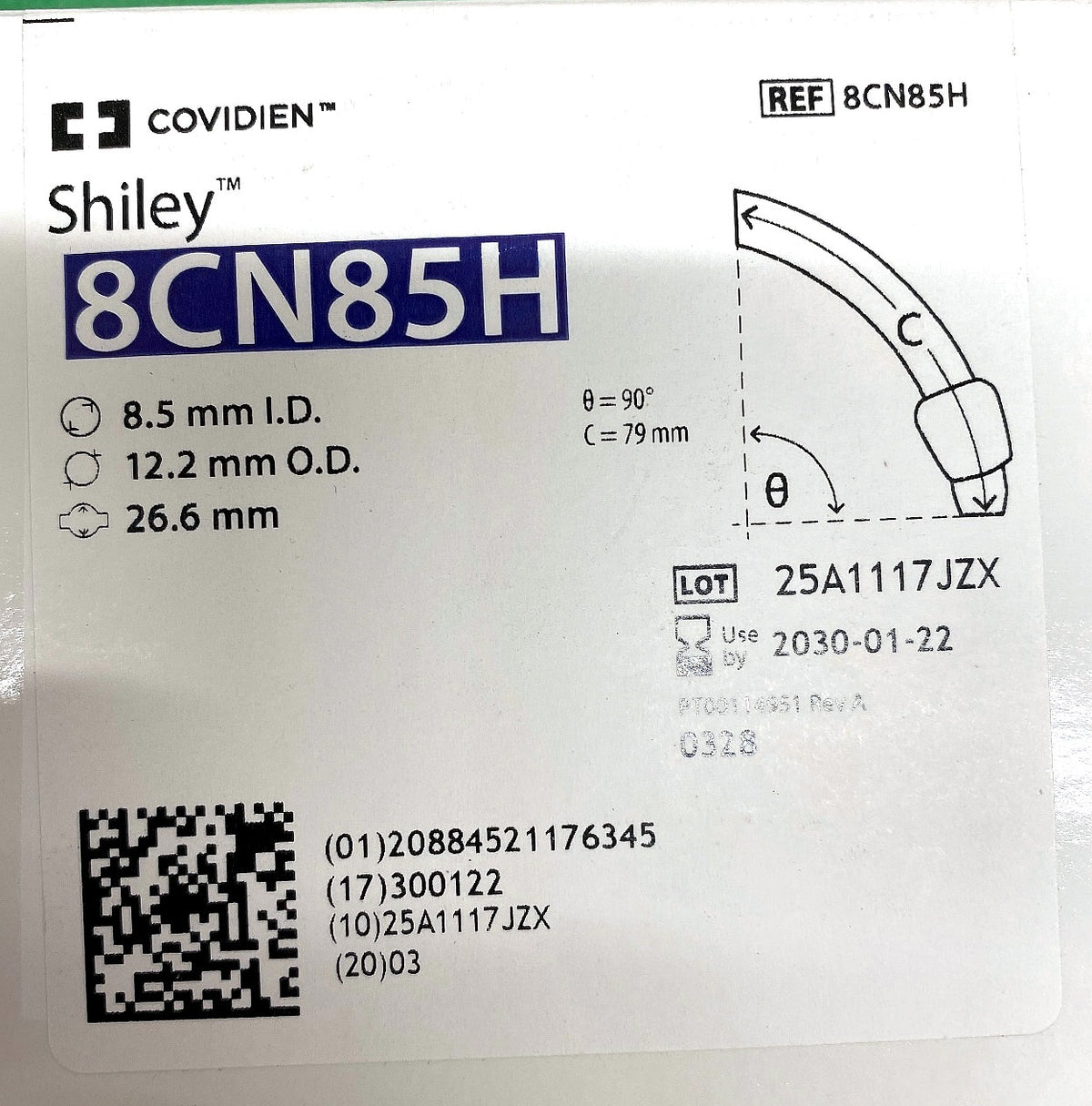 8CN85H - COVIDIEN - Adult Flexible Tracheostomy Tube with TaperGuard Cuff Disposable Inner Cannula, (BX/1)