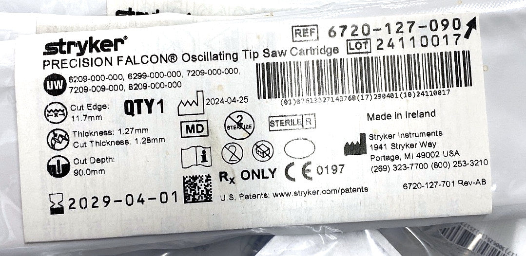 6720-127-090 - STRYKER - Oscillating Tip Saw Cartridge, (EA/1)