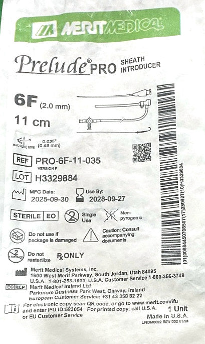PRO-6F-11-035 - MERIT MEDICAL - Prelude® PRO, (EA/1)