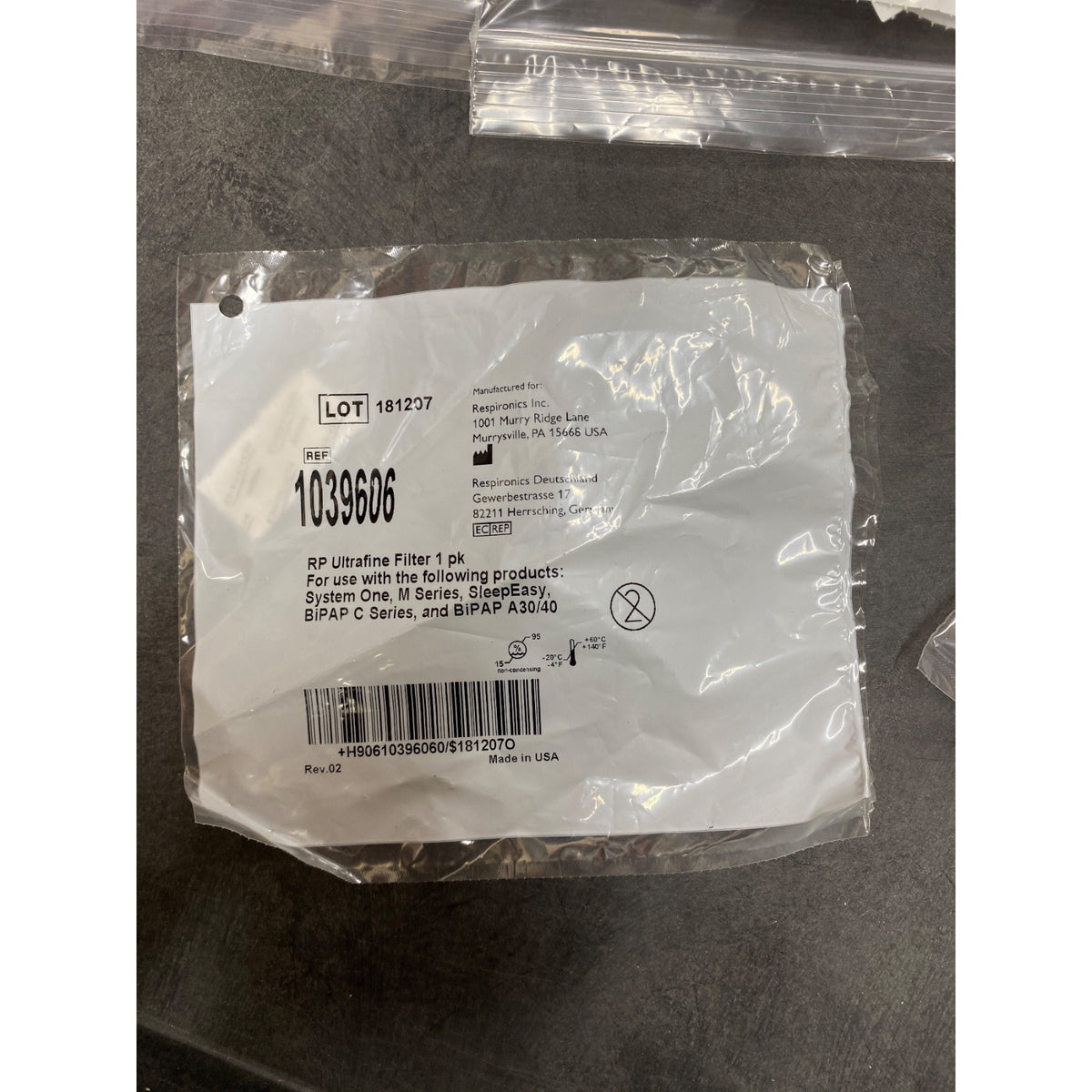 1039606 - RESPIRONICS - RP ultrafine filter 1pk, (EA/1)
