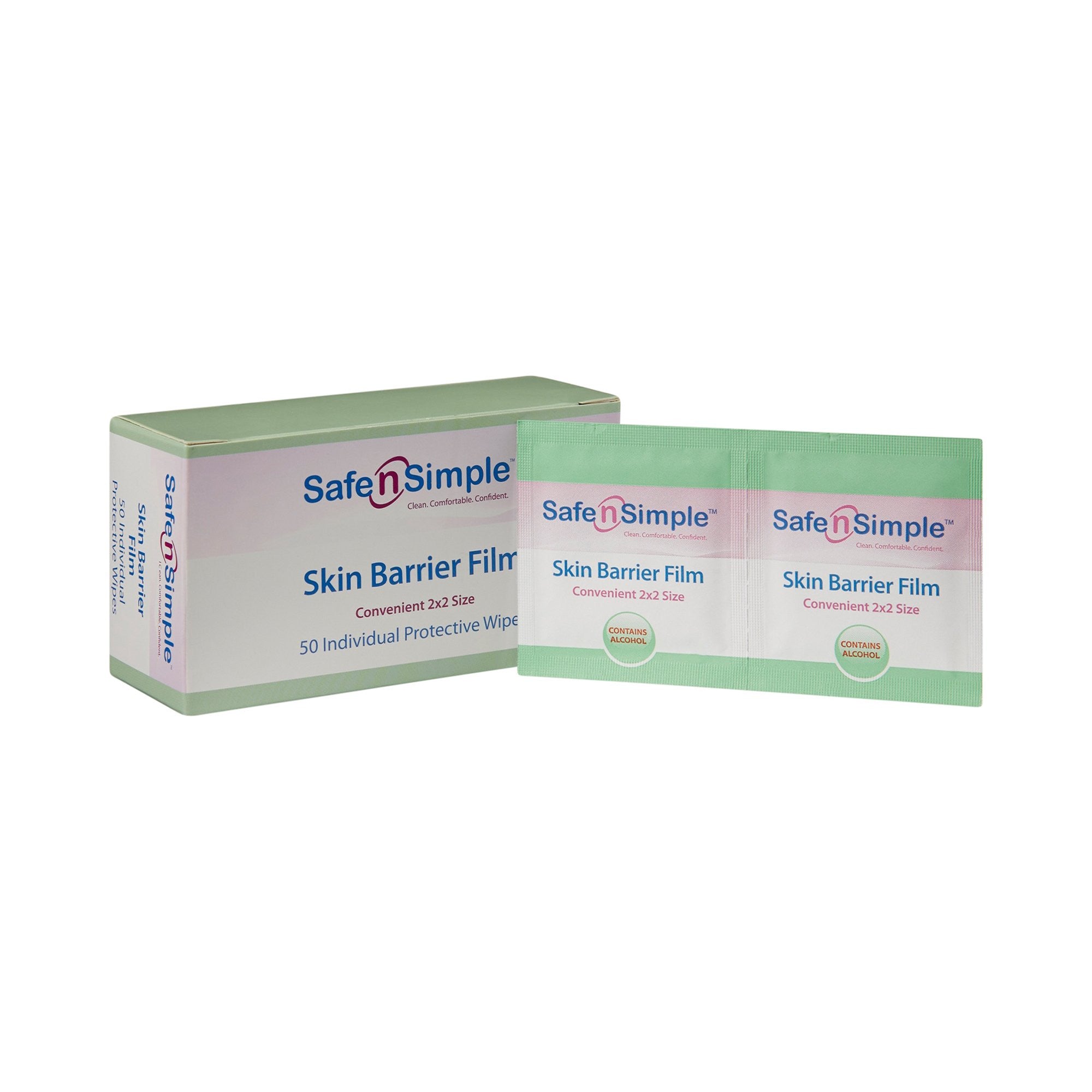 895485 - Safe N Simple - Safe N Simple Skin Barrier Wipe, Individual Packet, SNS81850, Box of 50, (BX)
