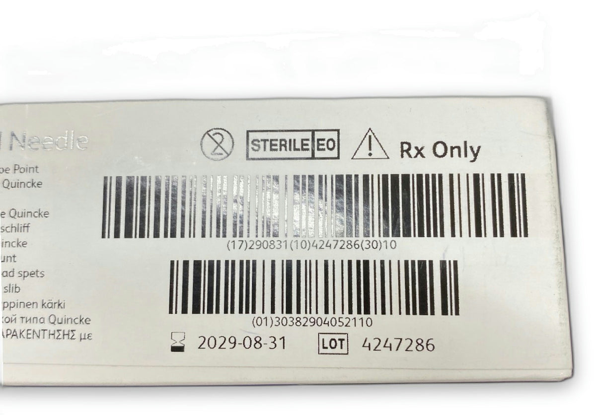 405211 - BD - NEEDLE SPINAL S/SU 20GA 6IN QUINCKE, (BX/10)