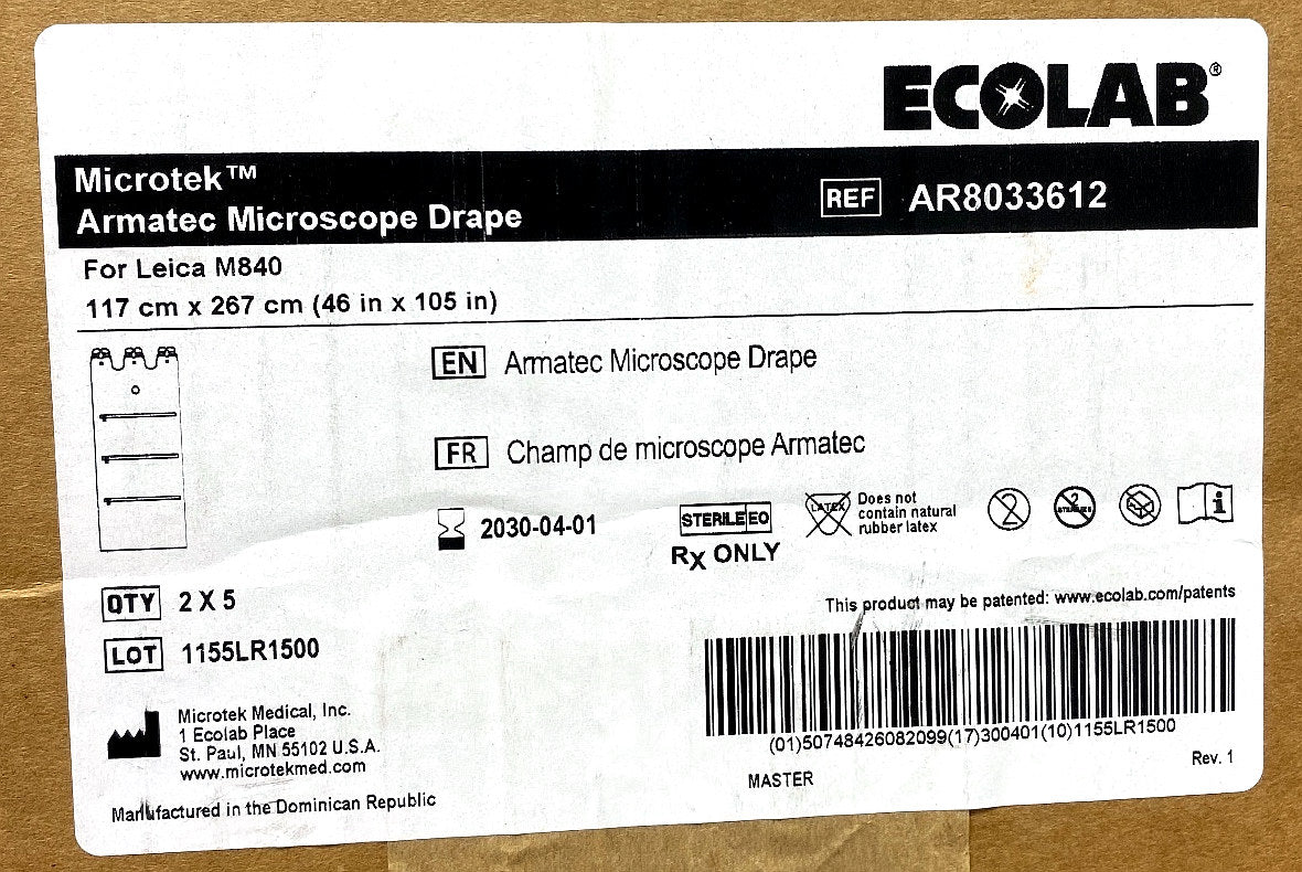 AR8033712 - MICROTEK MEDICAL - LEICA M840 DRAPE, 46"" X 105"", 1-EACH, (CS/10)