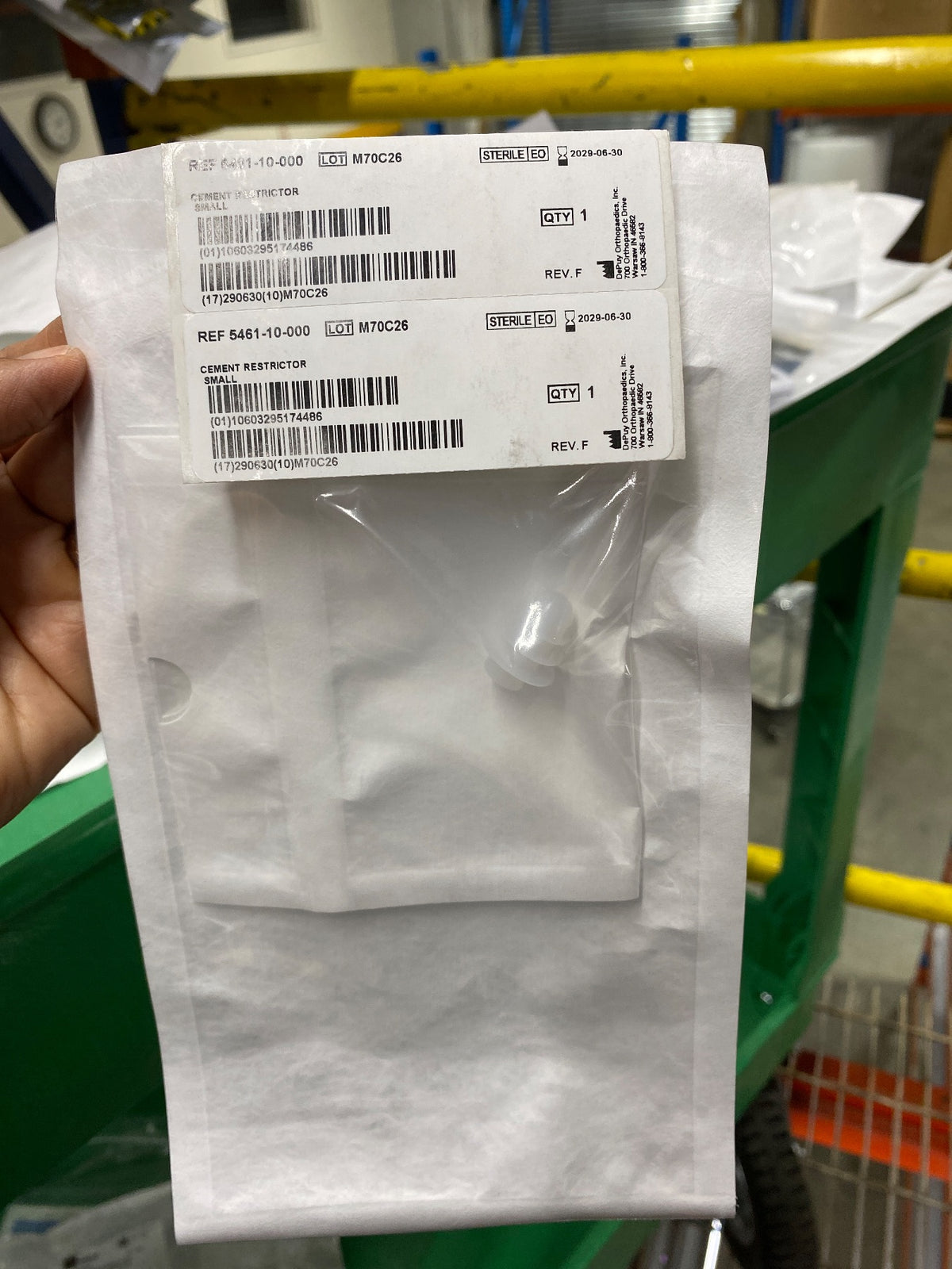 5461-10-000 + 546110000 - DEPUY - CEMENT RESTRICTOR SMALL, (EA/1)