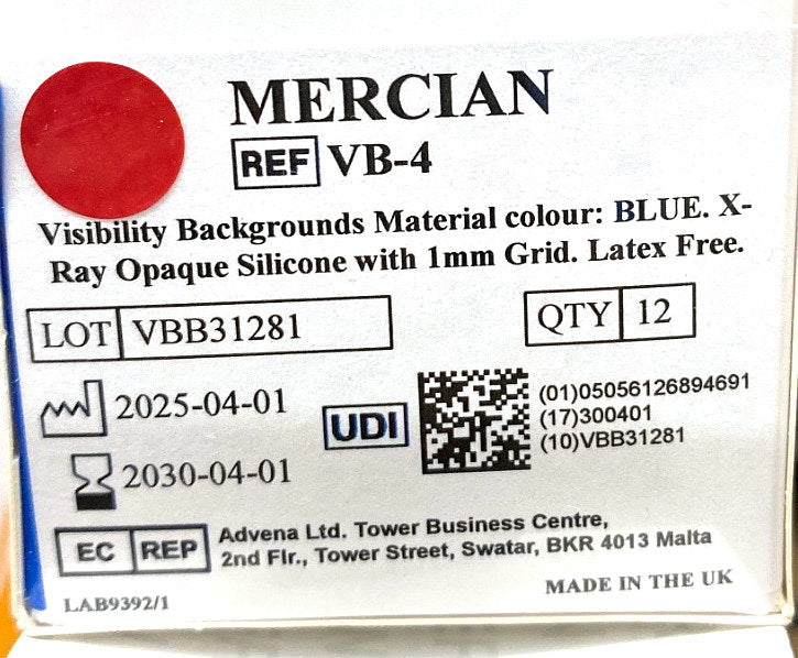 VB-4 - MERCIAN SURGICAL - Visibility background material colour, (BX/12)