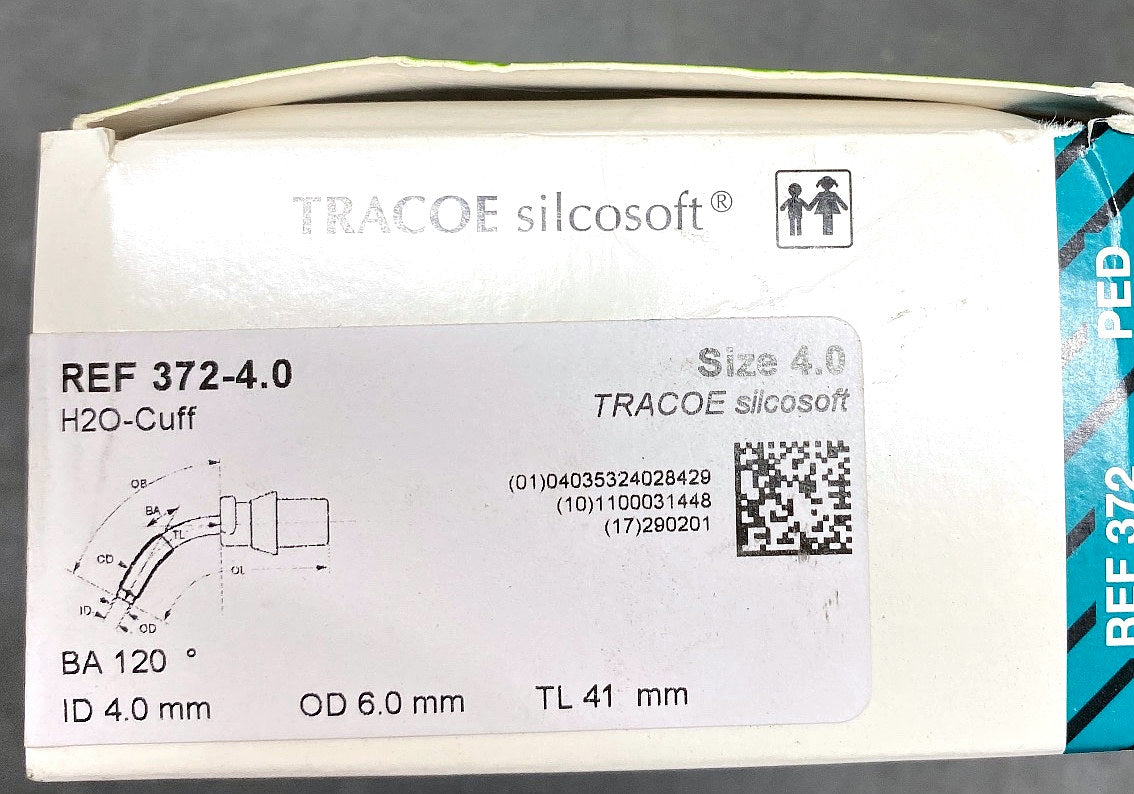 372-4.0 - TRACOE - Tracheostomy Tube for Children, (BX/1)