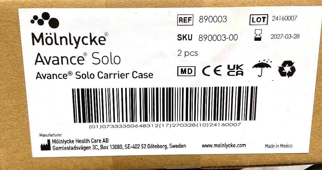 890003 - MÖLNLYCKE - Avance Solo Carrier Case, (CS/2)