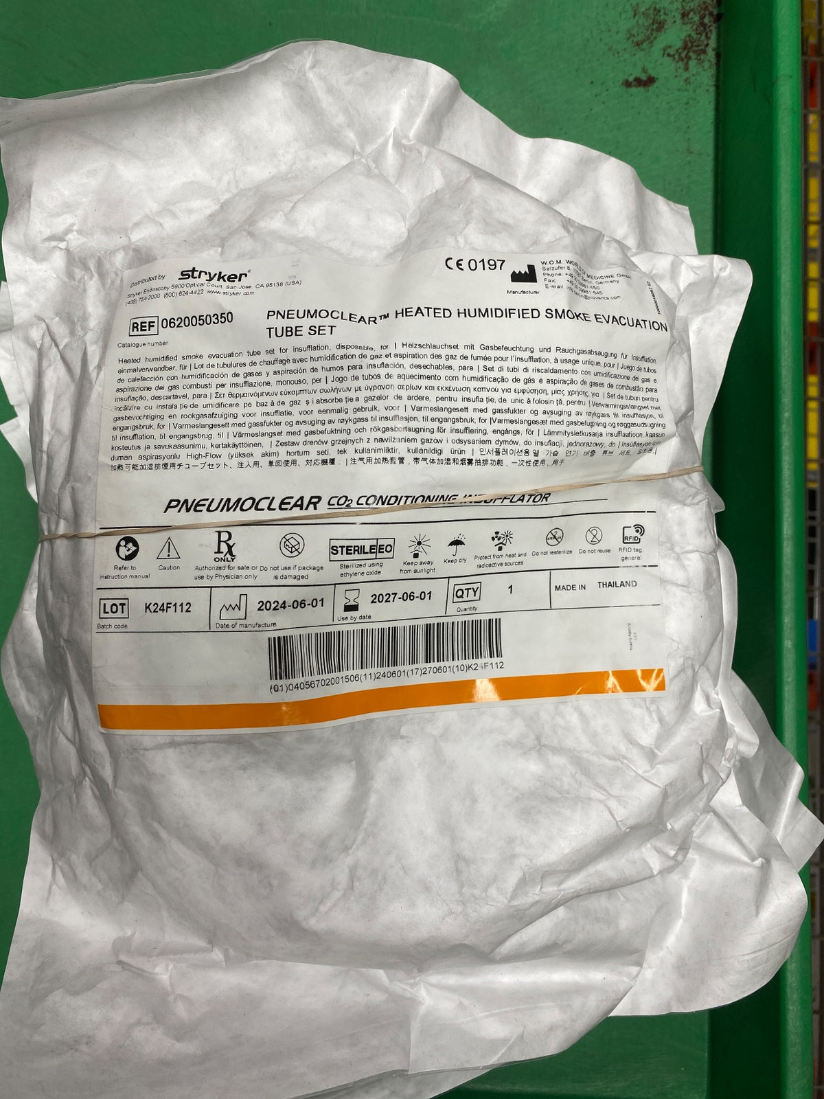 620050350 - STRYKER - PneumoClear Heated Humidified Smoke Evacuation Tube Set, (EA/1)