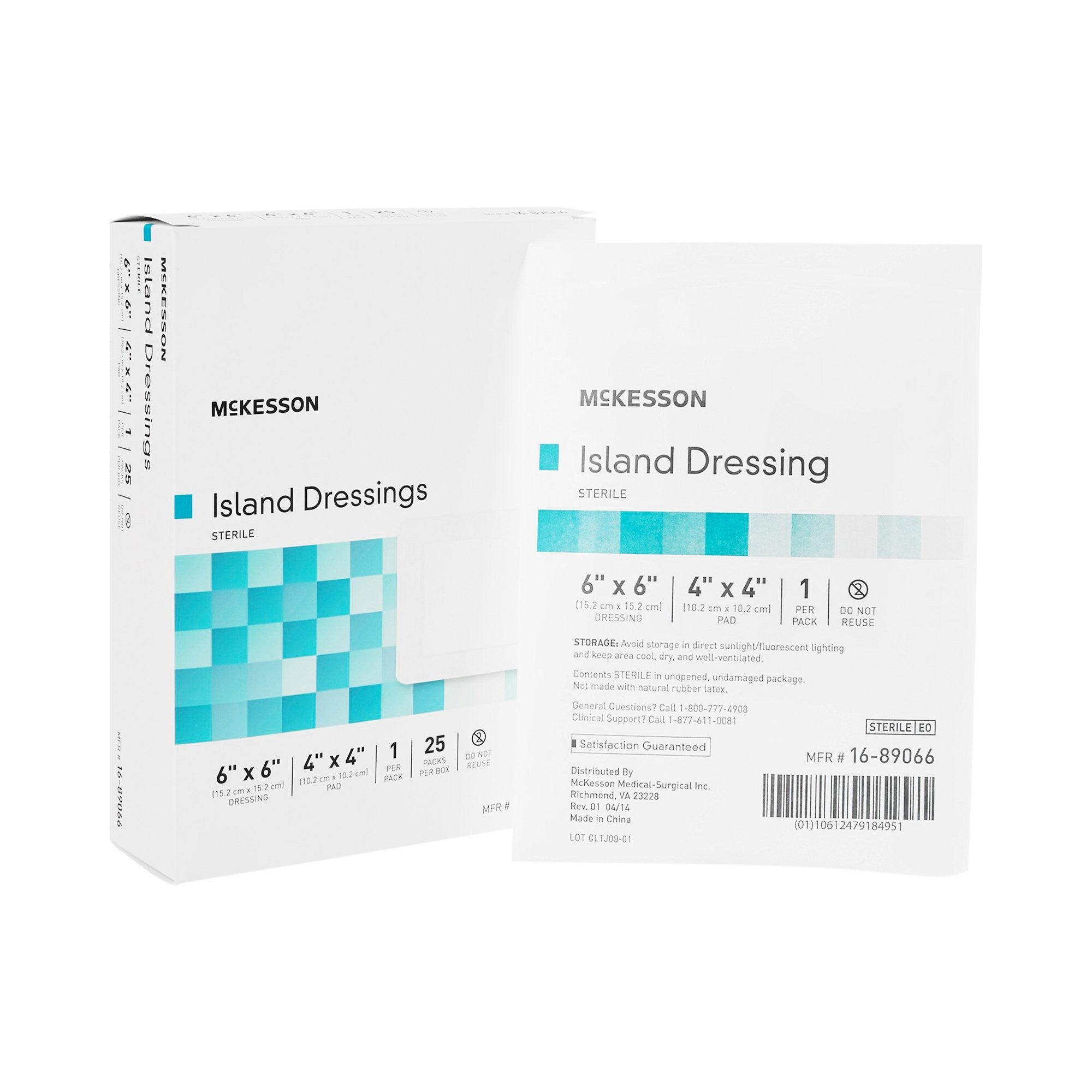 491827 - McKesson - McKesson Island Dressing 6 X 6 Inch Square Sterile, 16-89066, Case of 100, (CS)