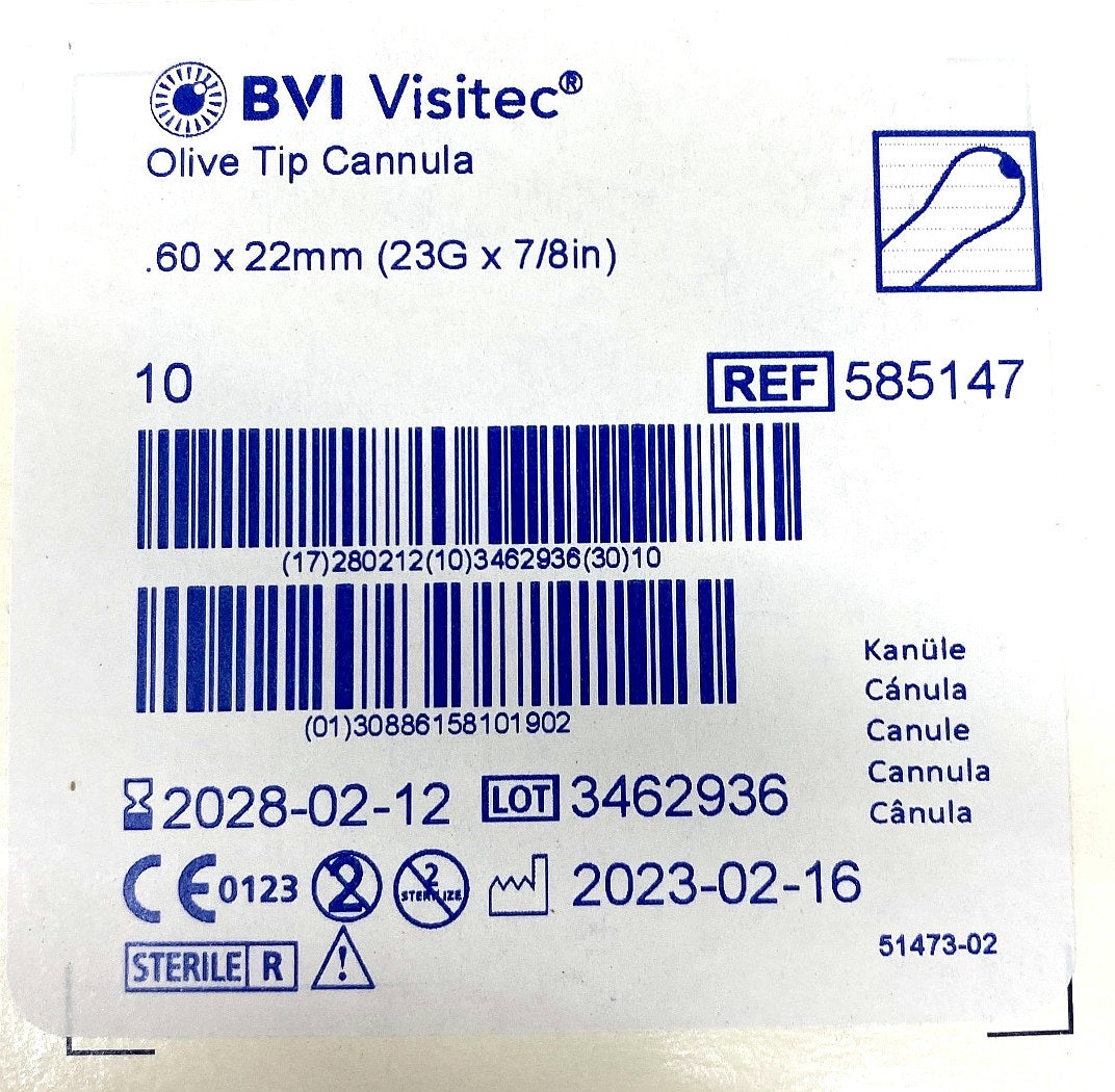 585147 - BEAVER-VISITEC - Olive tip cannula, (BX/10)