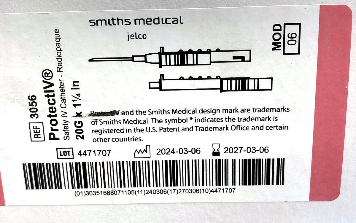 3056 - SMITHS MEDICAL - GTIN for PRO 20 X 1 1/4 Each, (BX/50)