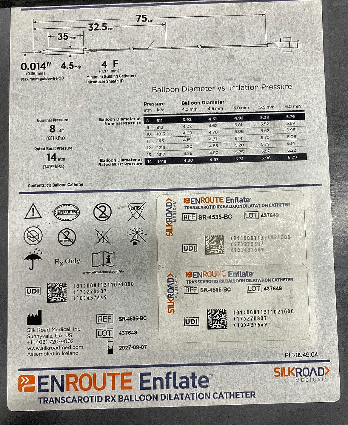 SR-4535-BC - SILKROAD MEDICAL - 4.5mm X 35mm, (BX/1)